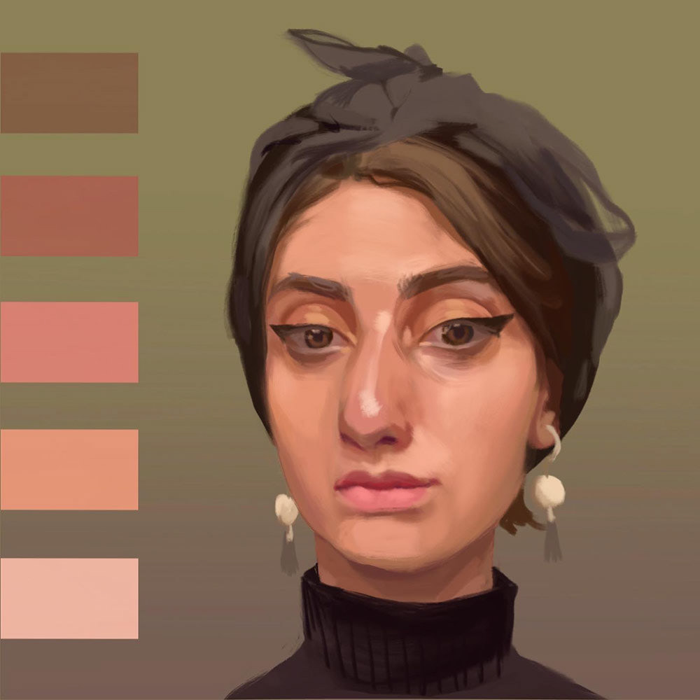 portrait study, digital