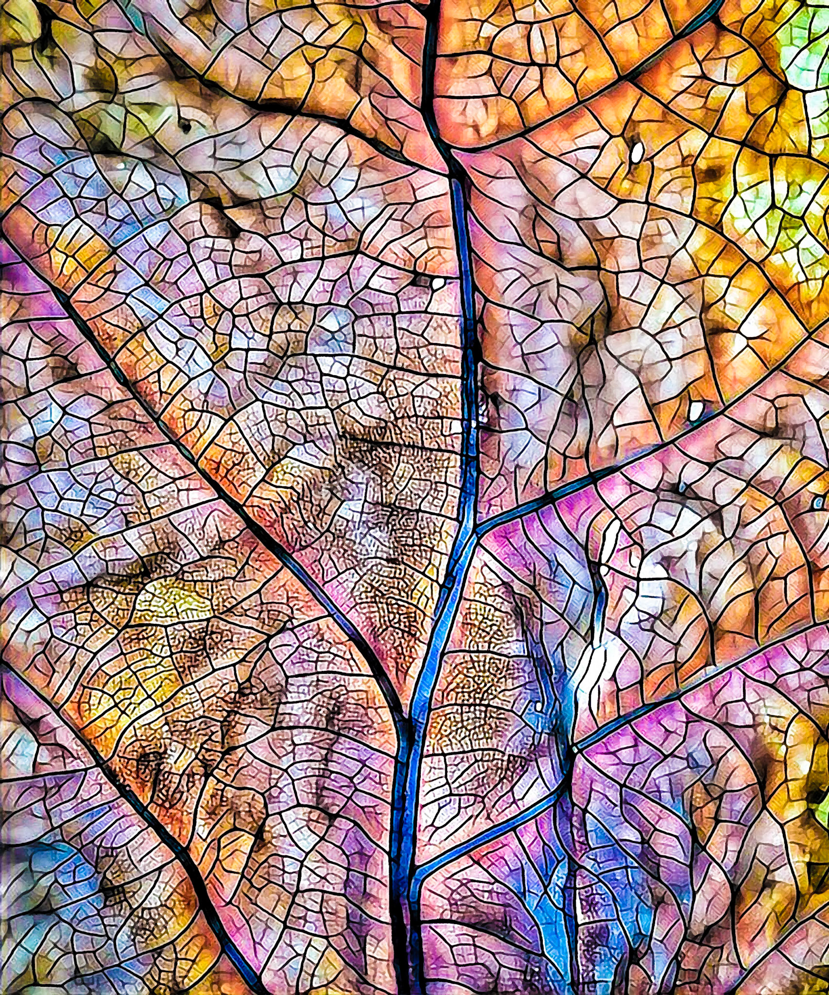 Stained Glass Leaf