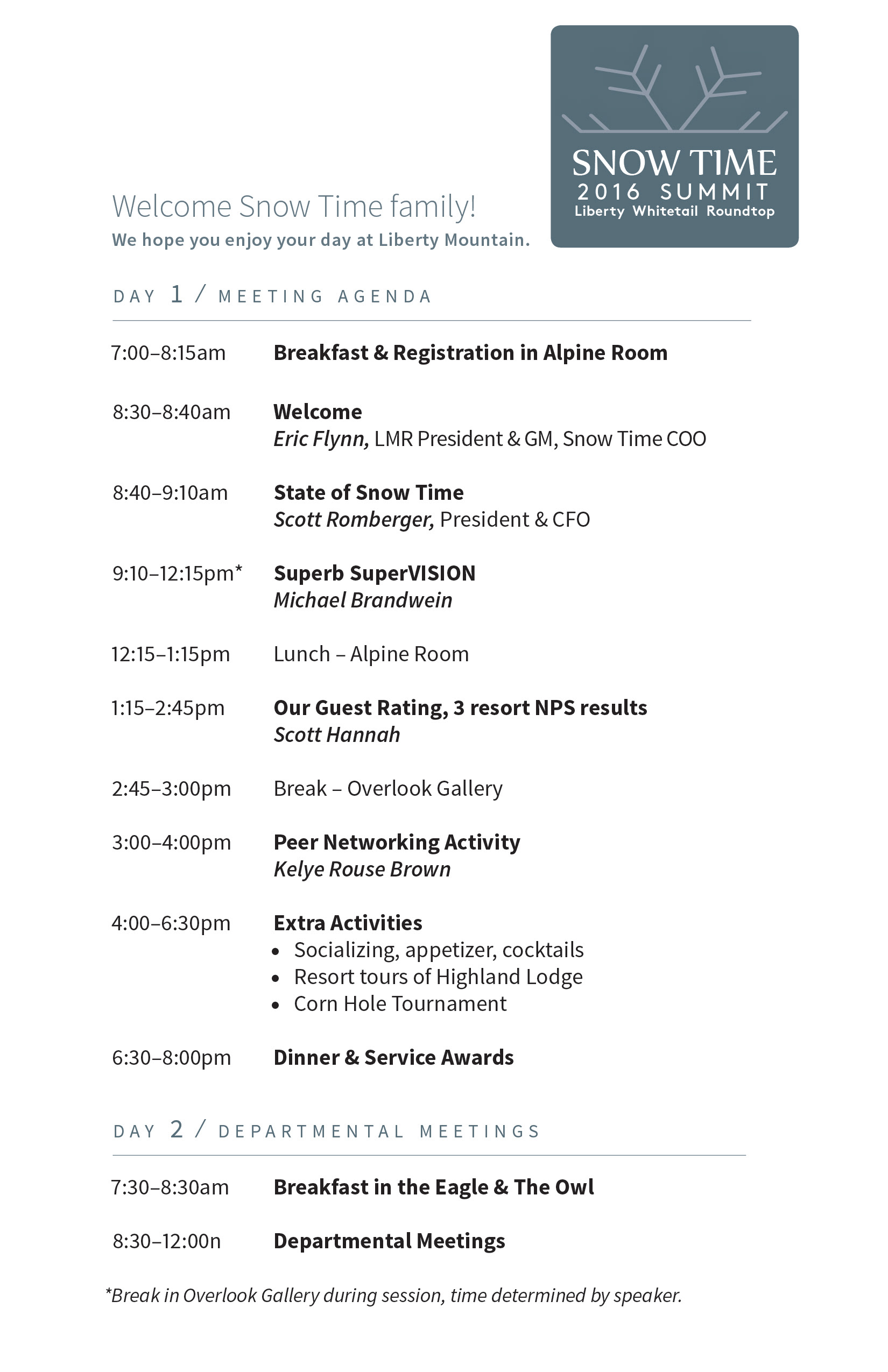 Conference Agenda