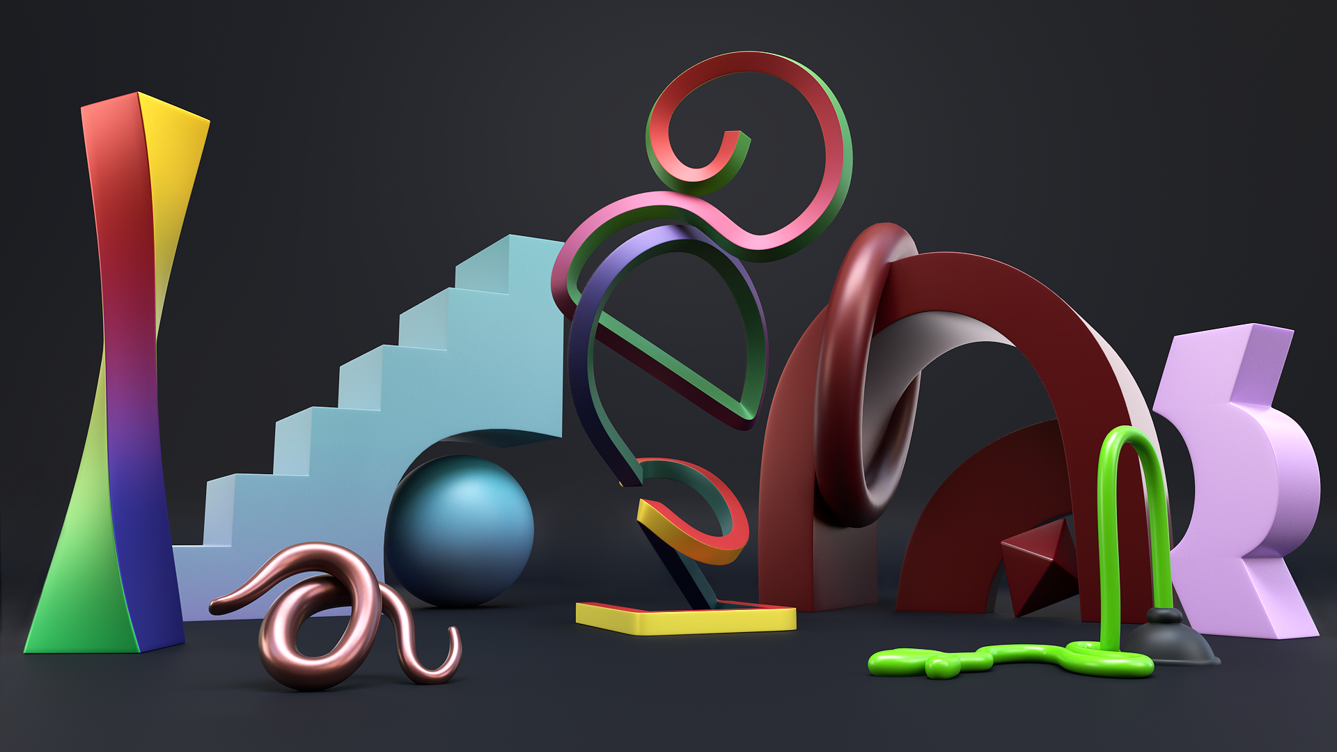 sculptures designed, modeled, + look deved by me