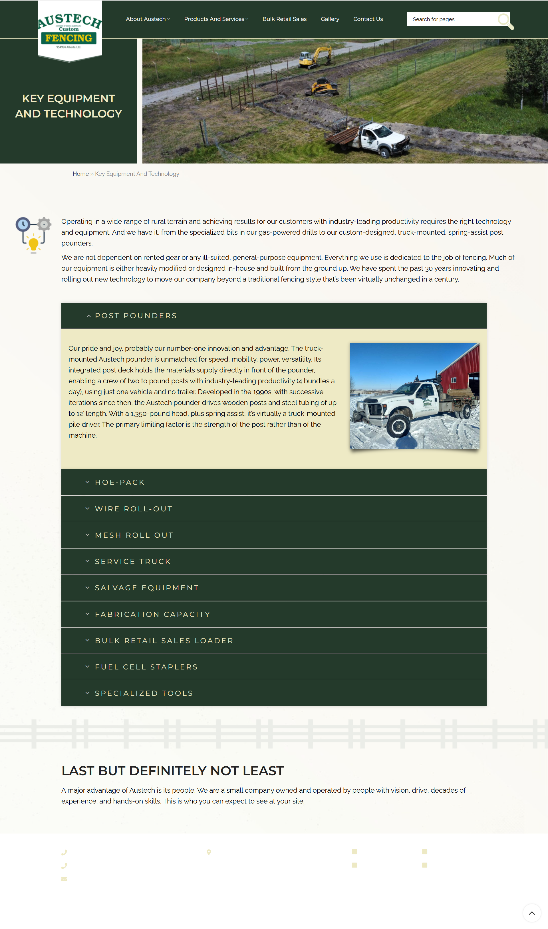  Equipment and technology page design