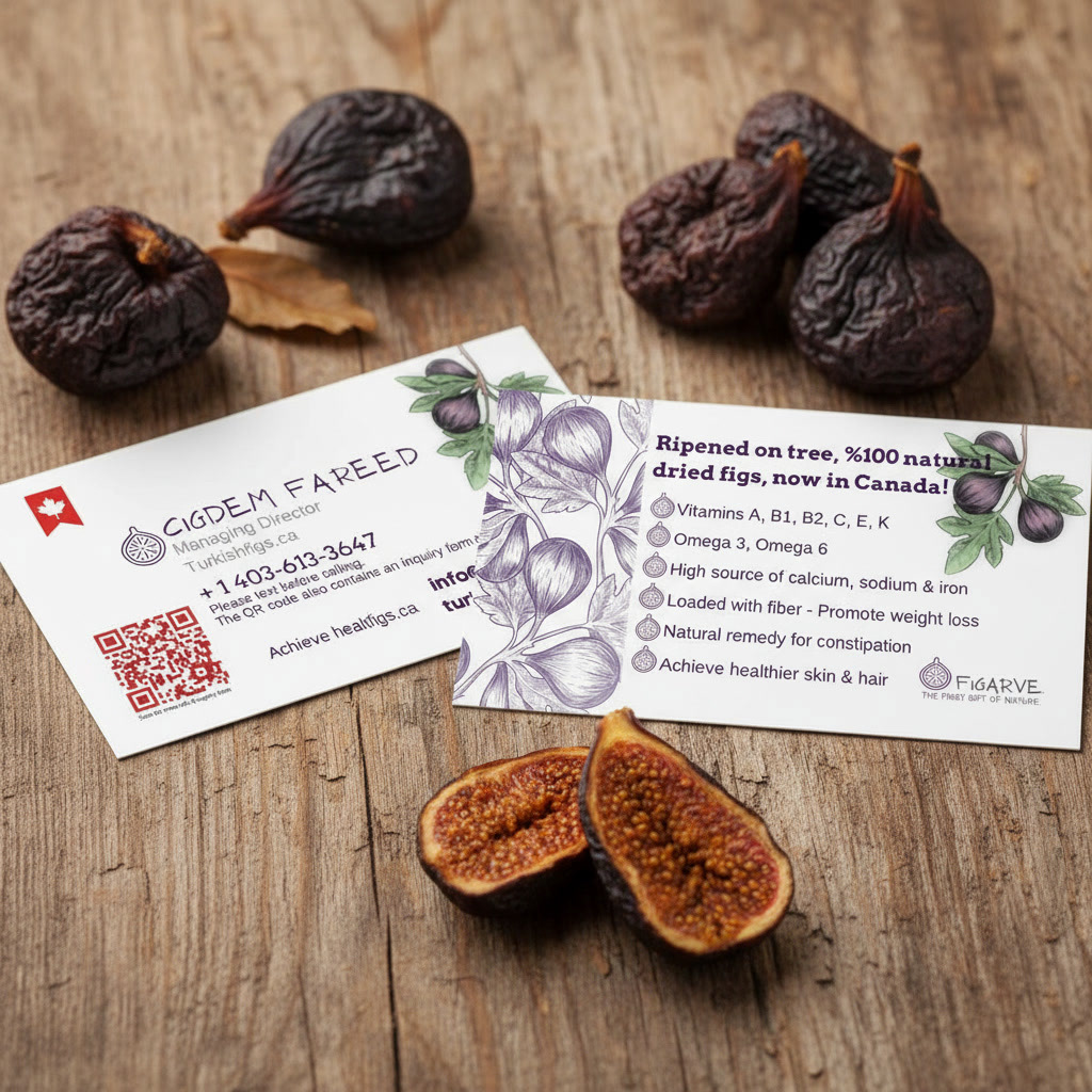 Turkish Figs — Business card in lifestyle setting