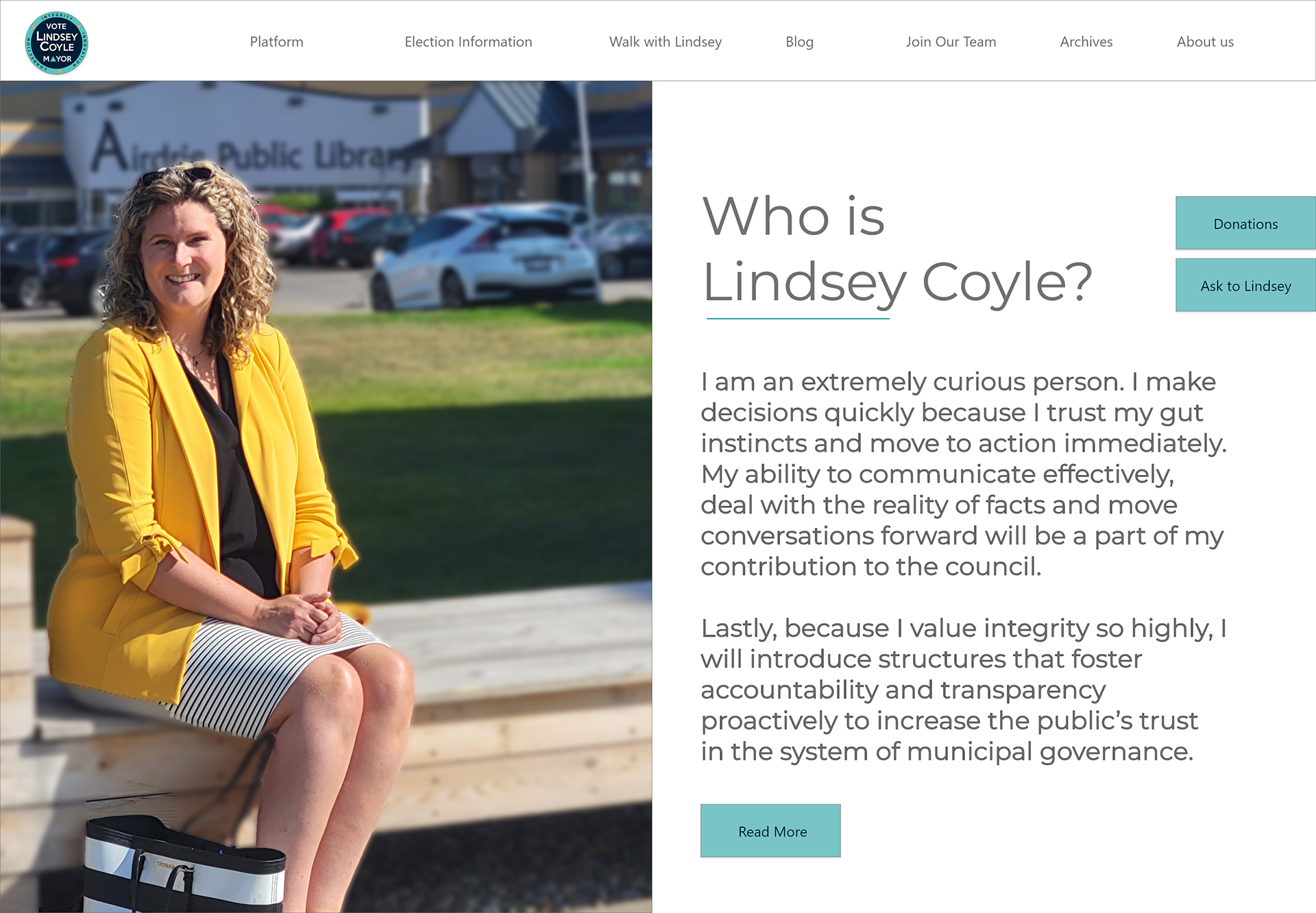 Who is Lindsey Coyle — about page with personal brand photography