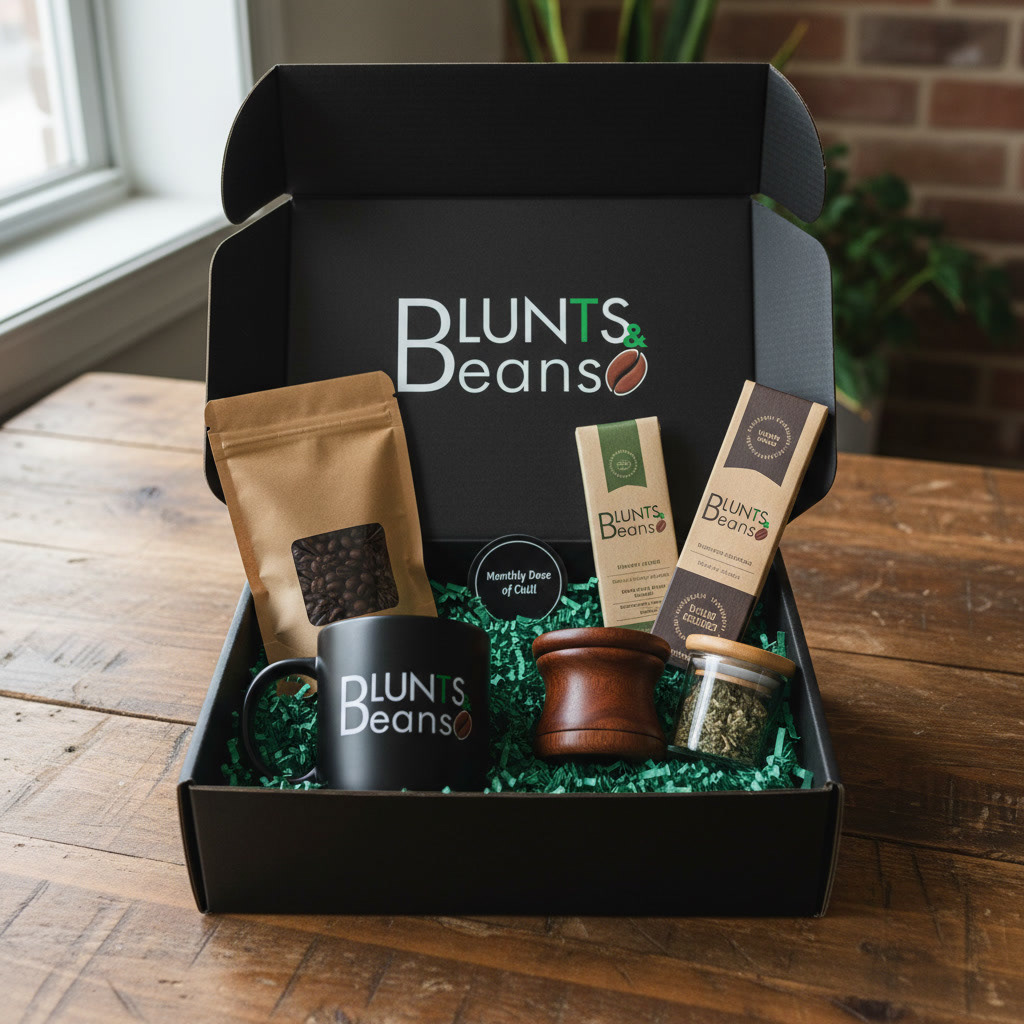 Blunts & Beans — Monthly subscription box with paired blunt and coffee products