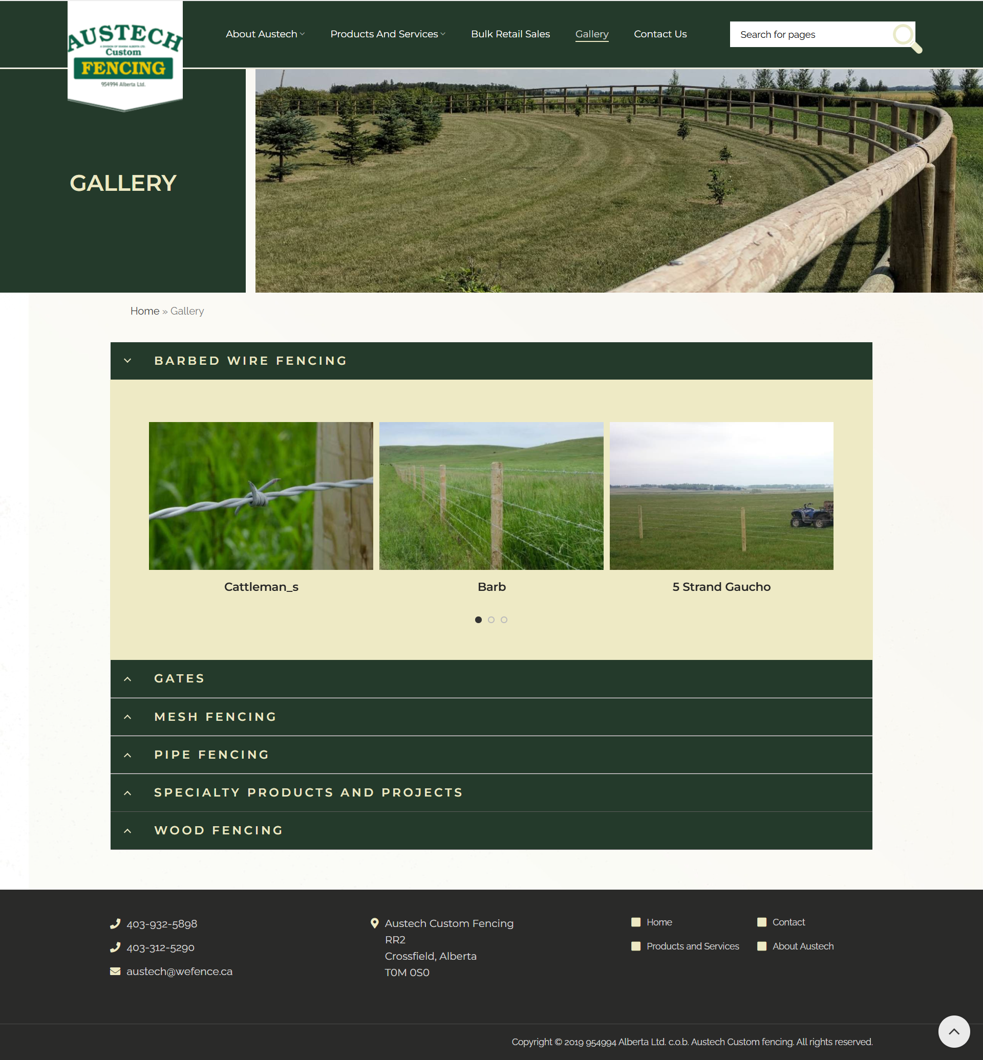  Product gallery page design
