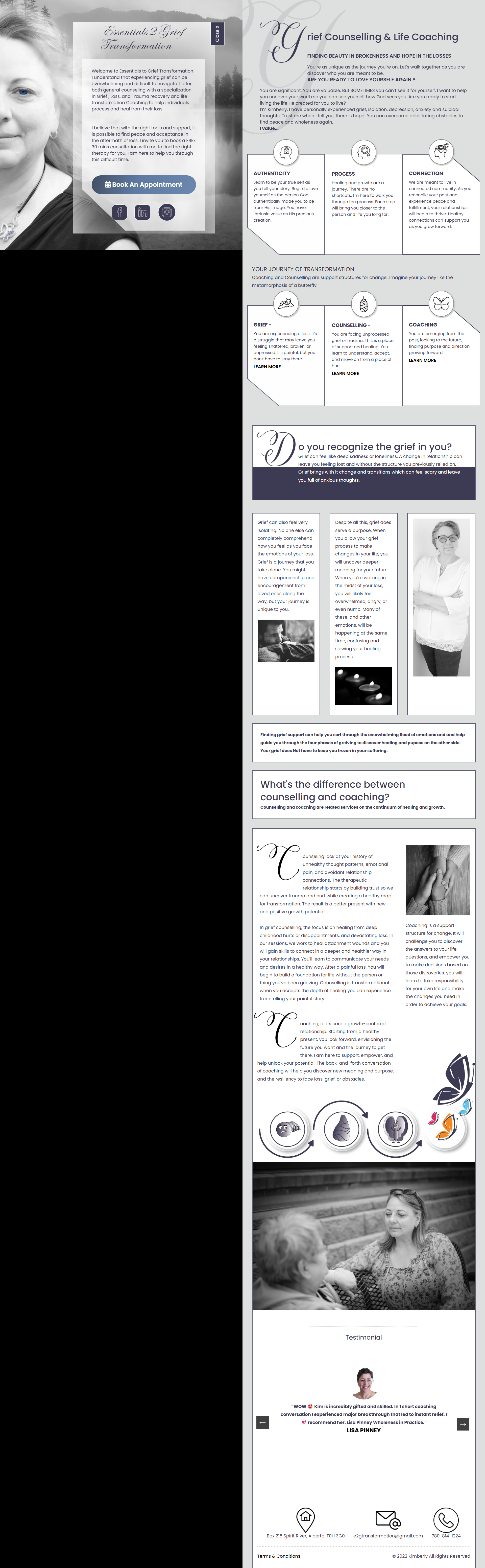 Services and coaching breakdown page