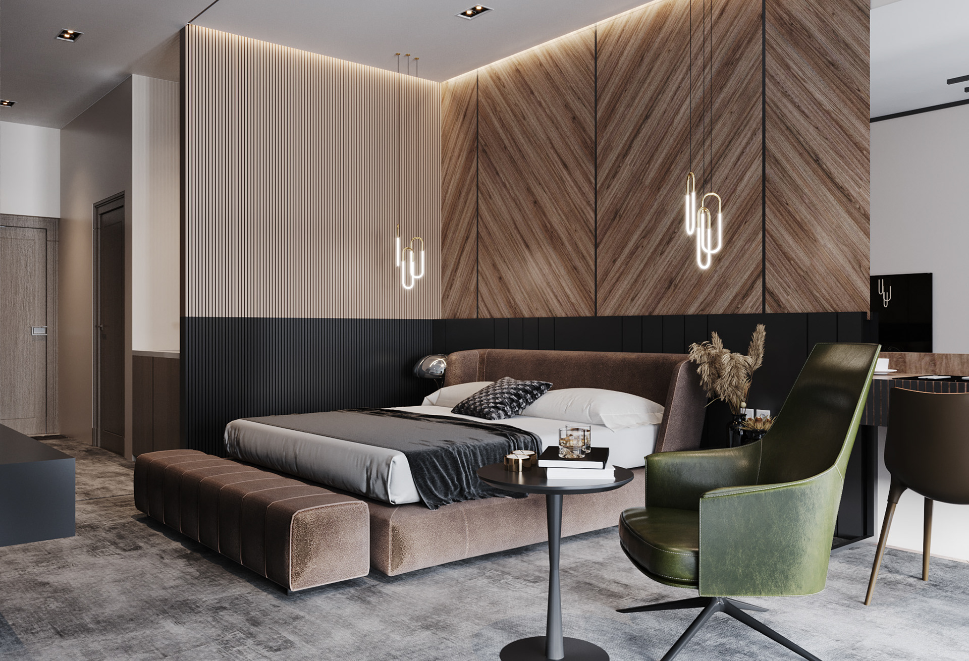 typical bedroom - photo render