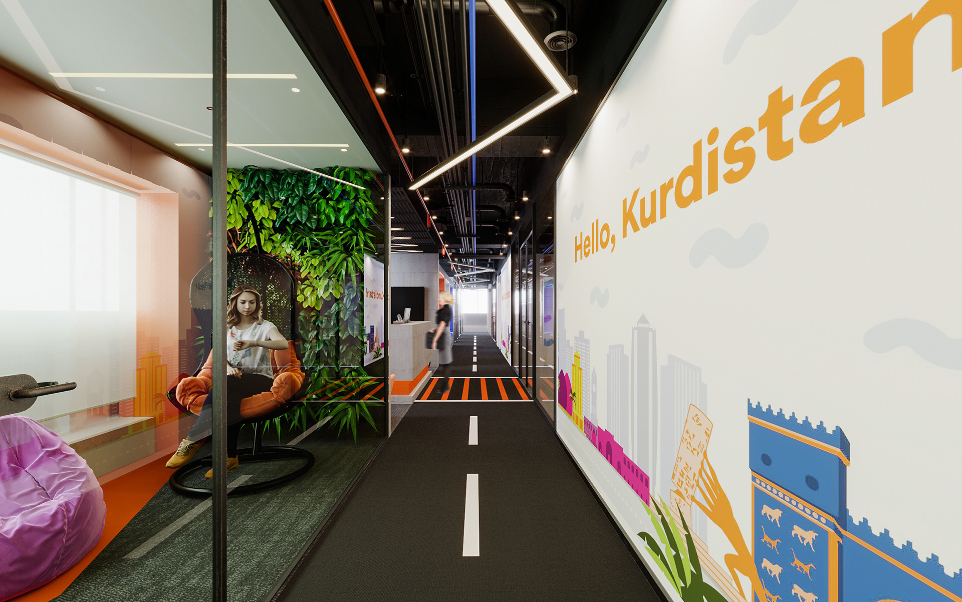 main corridor wall graphic designs