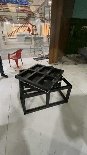 testing the swivel table