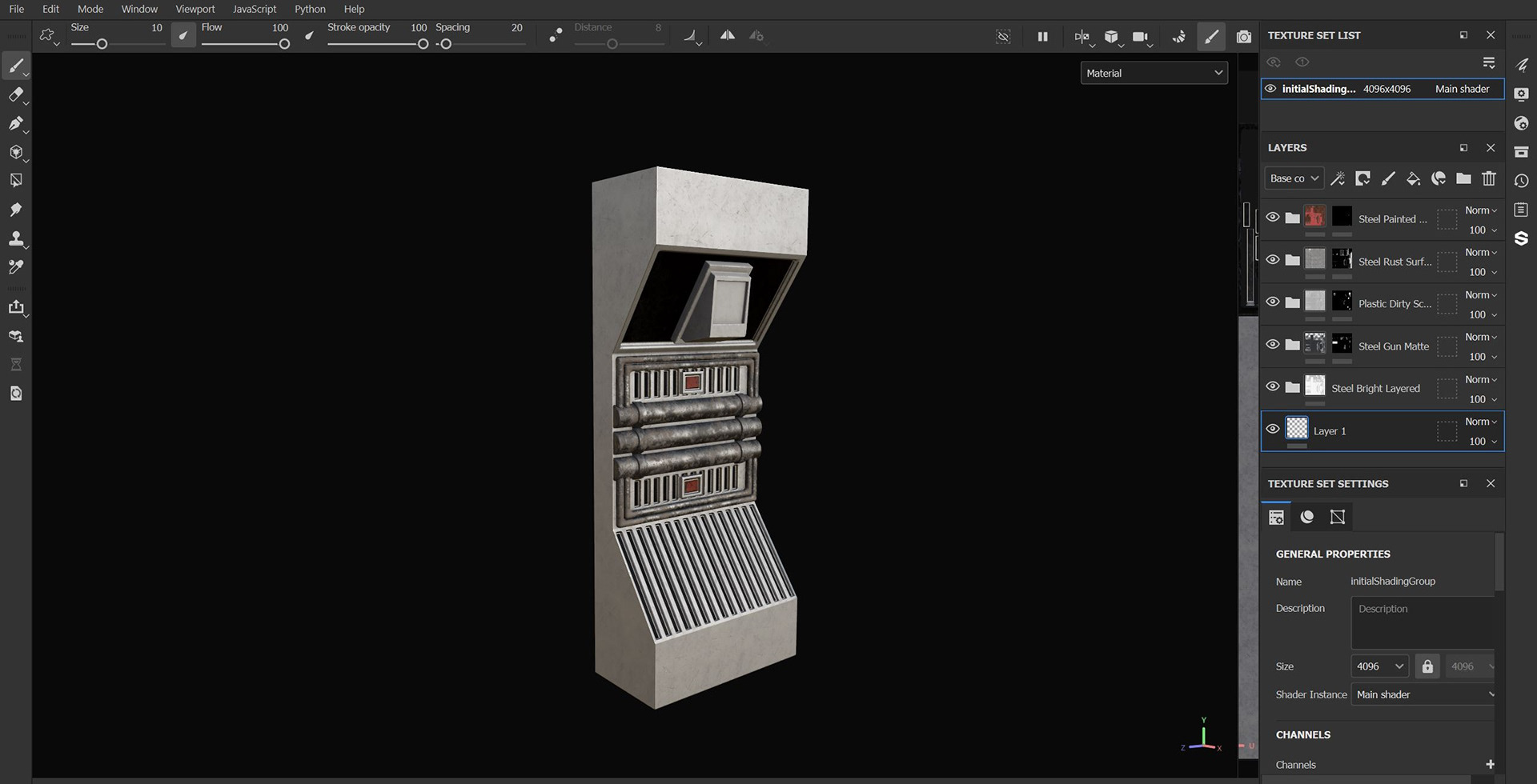 4x2 Wall Asset in Substance Painter 