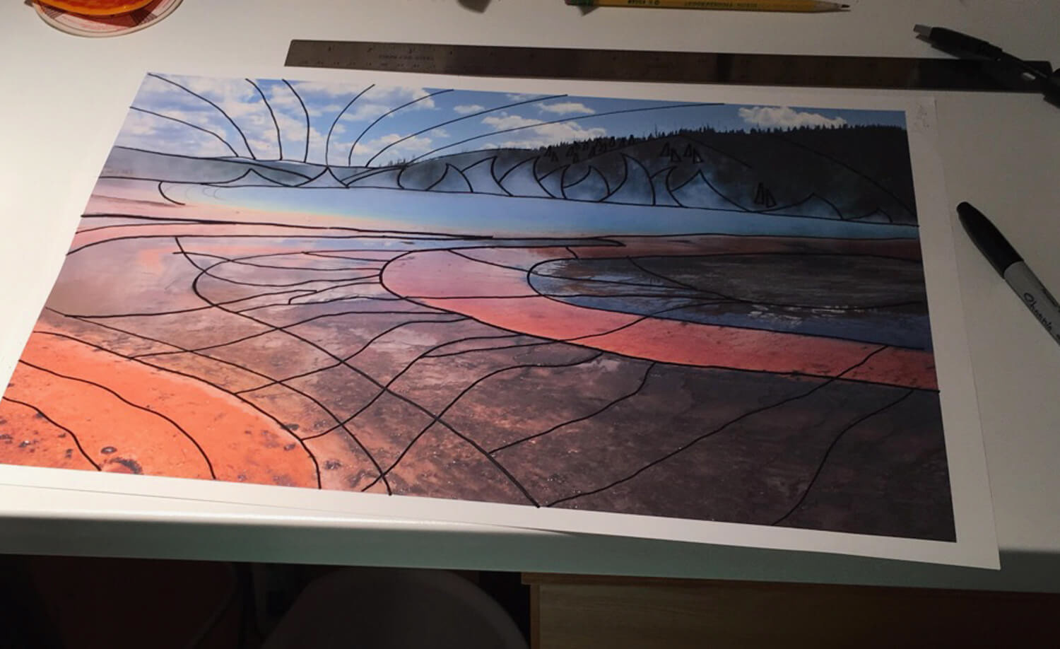 Original marked-up photo taken at Grand Prismatic summer 2015