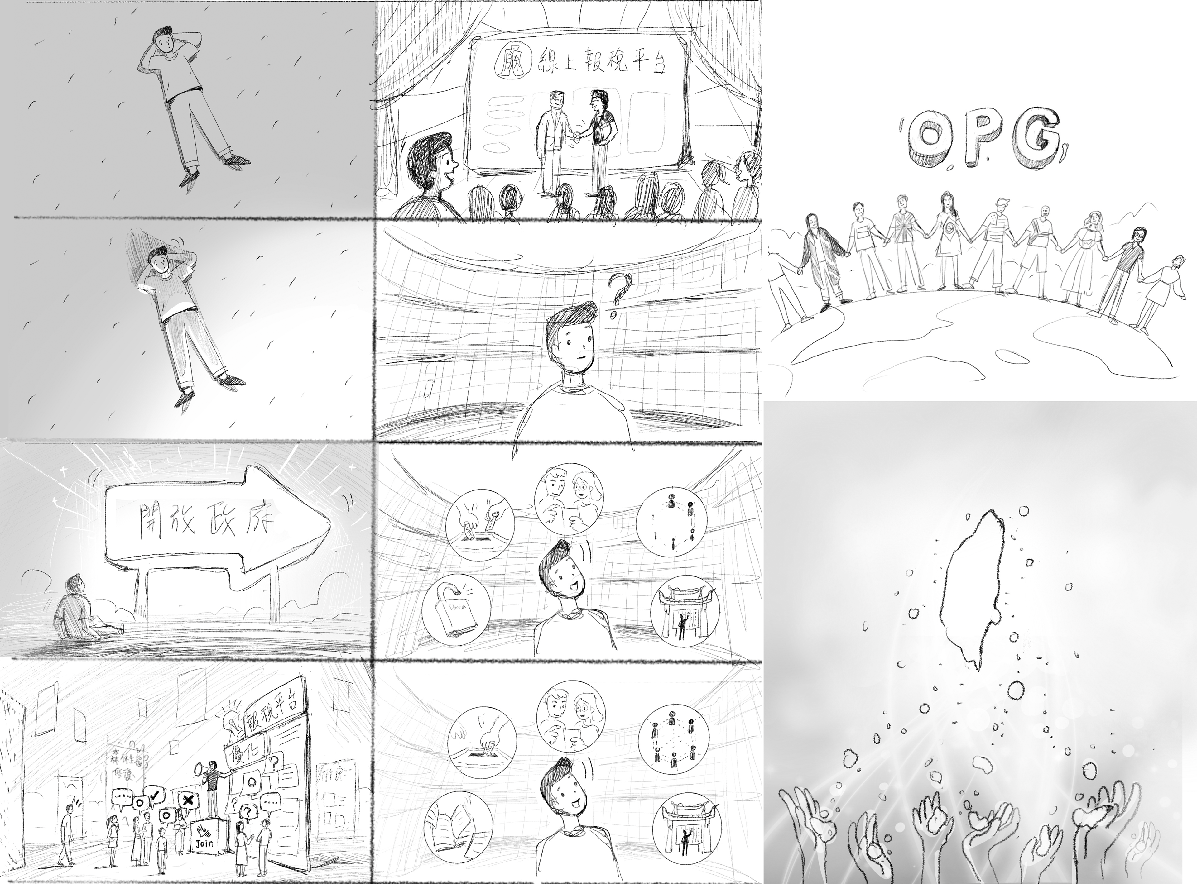 鍾念恩-分鏡, Nien Chung - Open Government Partnership Intro, Storyboard