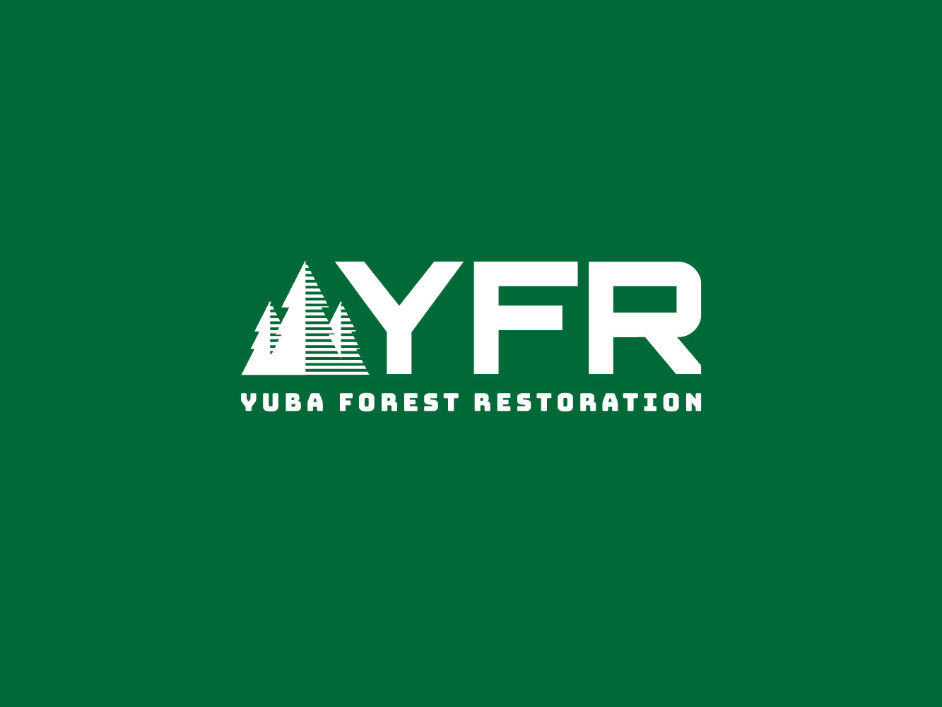 YFR one-color white logo