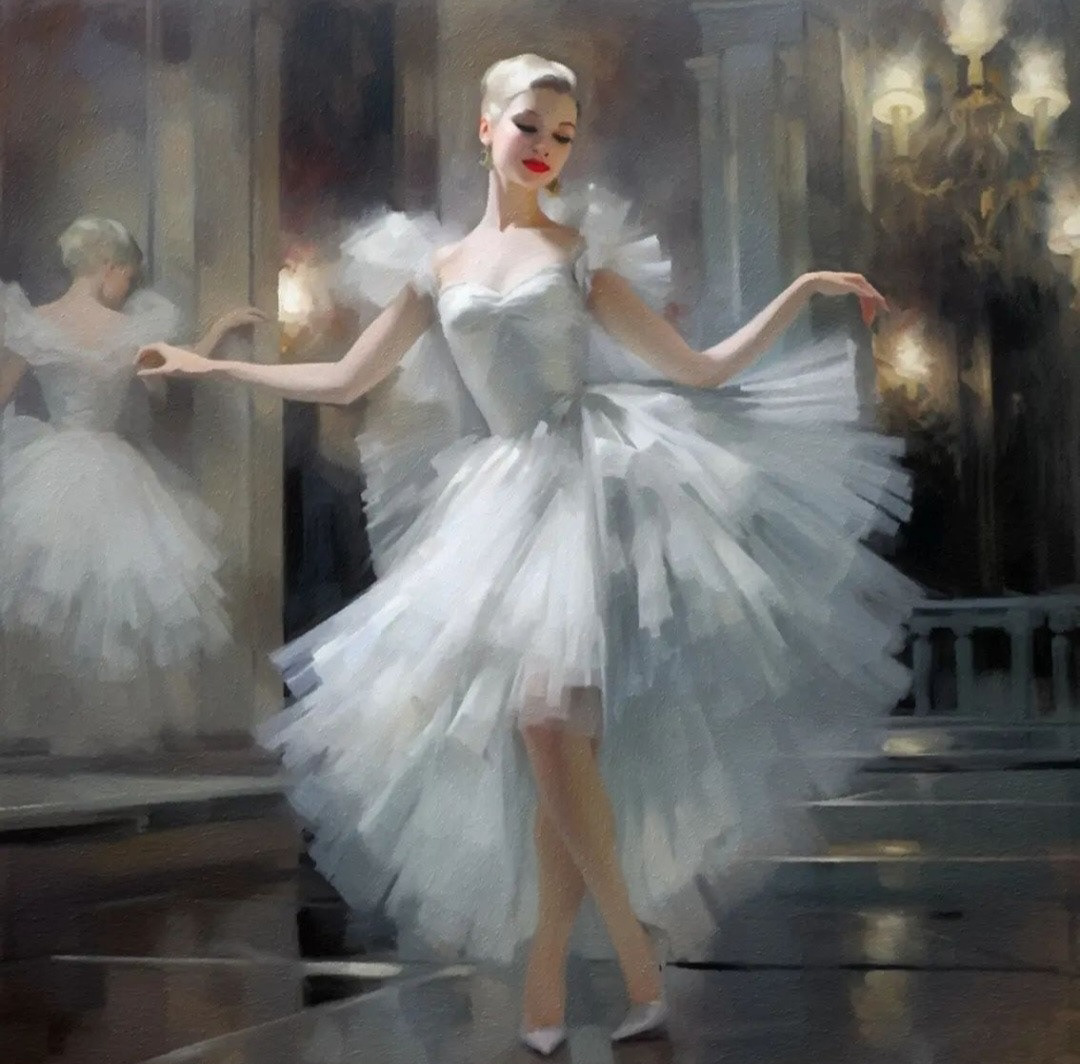 SWAN 90x90 cm (Airbrush and Acrylic)