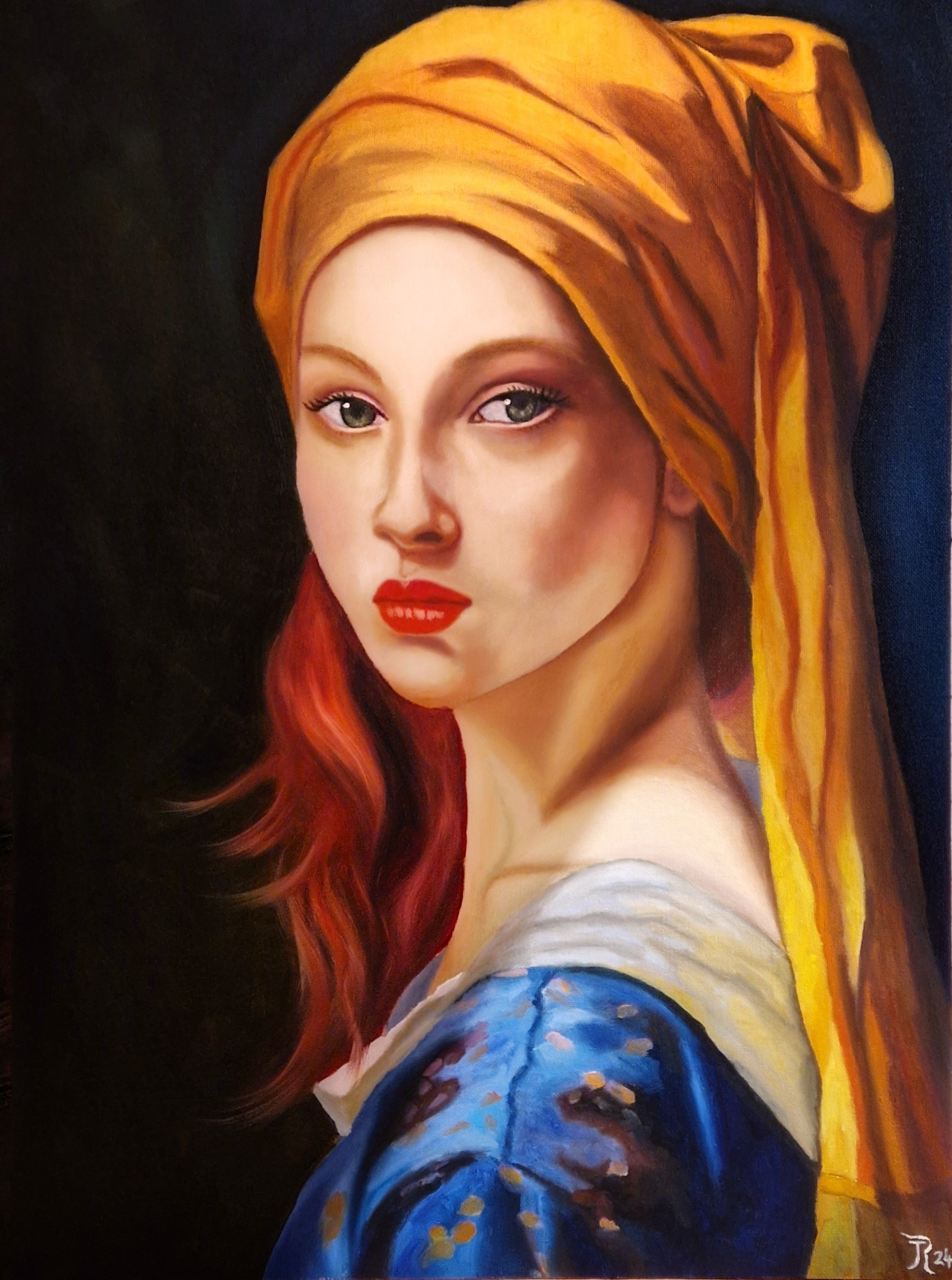 GIRL WITHOUT A PEARL EARRING 40x30 cm (Oil painting)