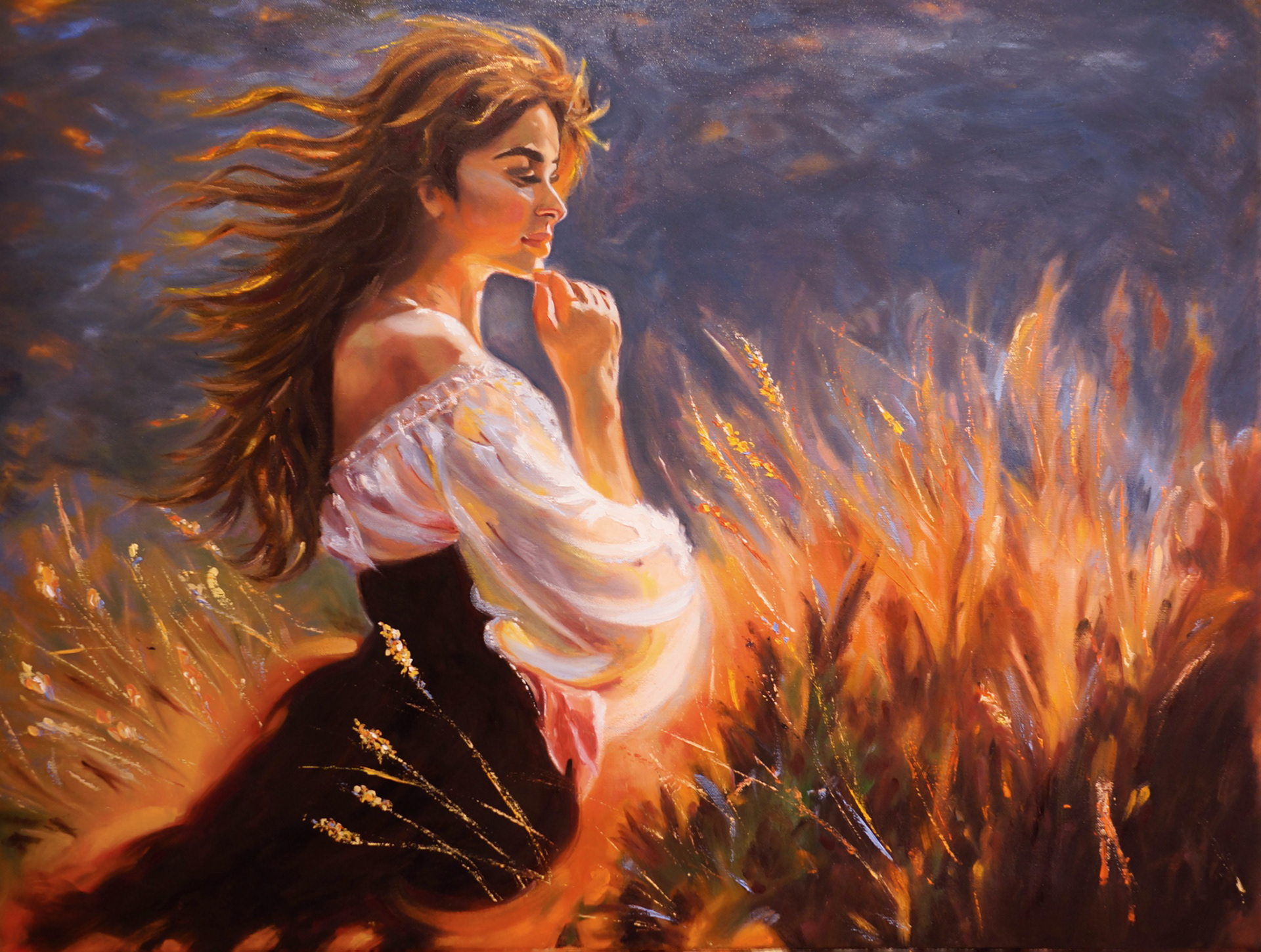 BLOWIN IN THE WIND 80x60 cm (Oil painting)