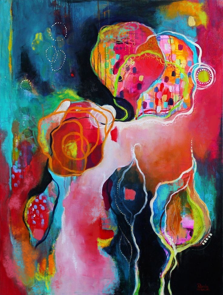 BLOOM 80x70 cm Oil, Acryl and Oilpastels on Canvas
