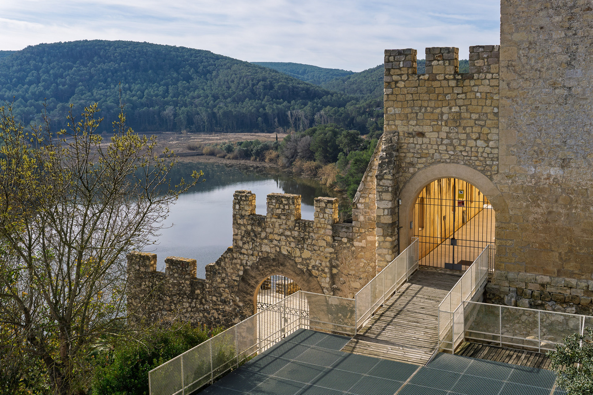 Through the castle's back door - where history whispers.