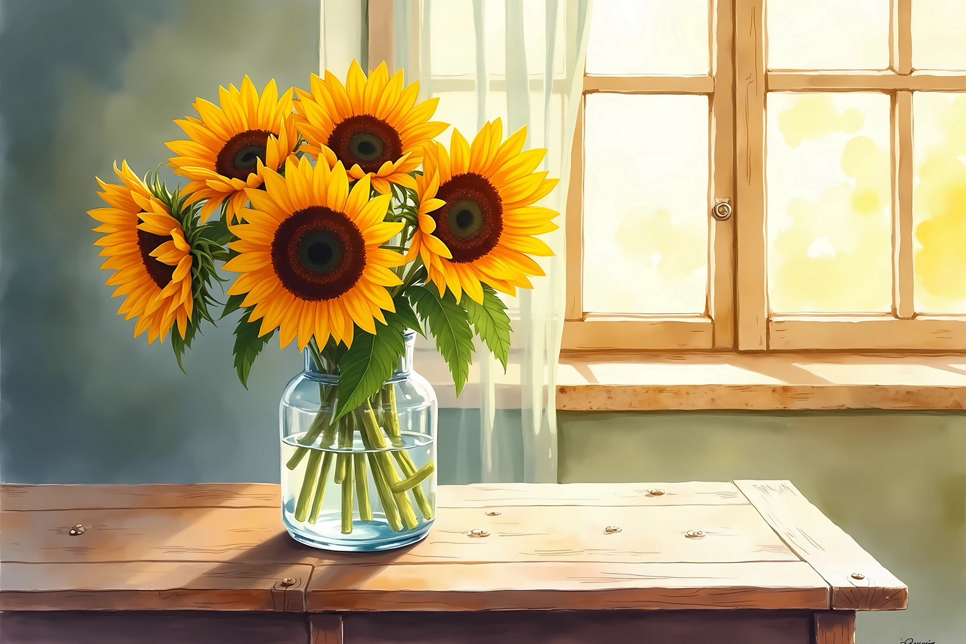 Girasoles que no giran