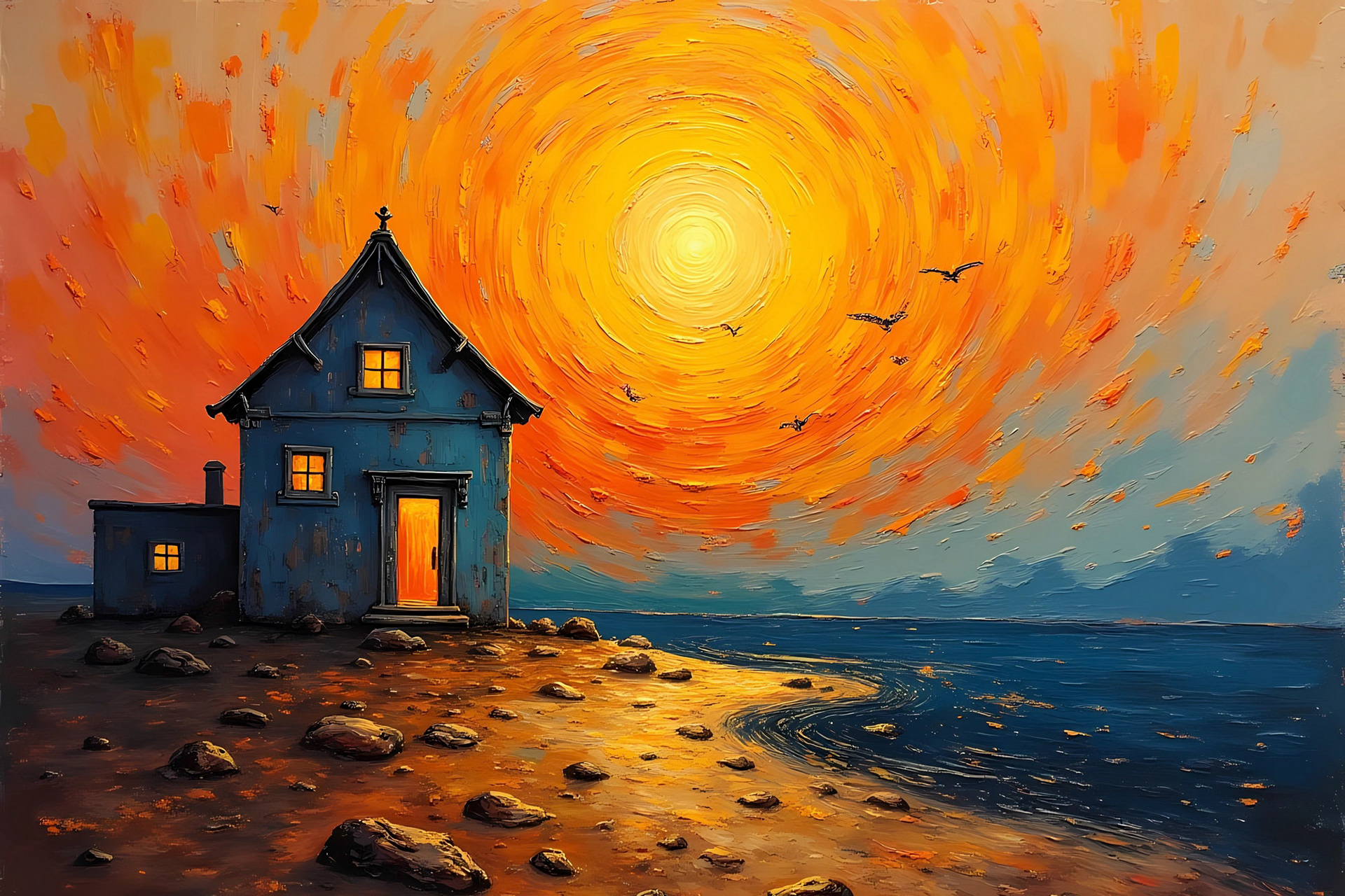 Cabaña con vistas al mar