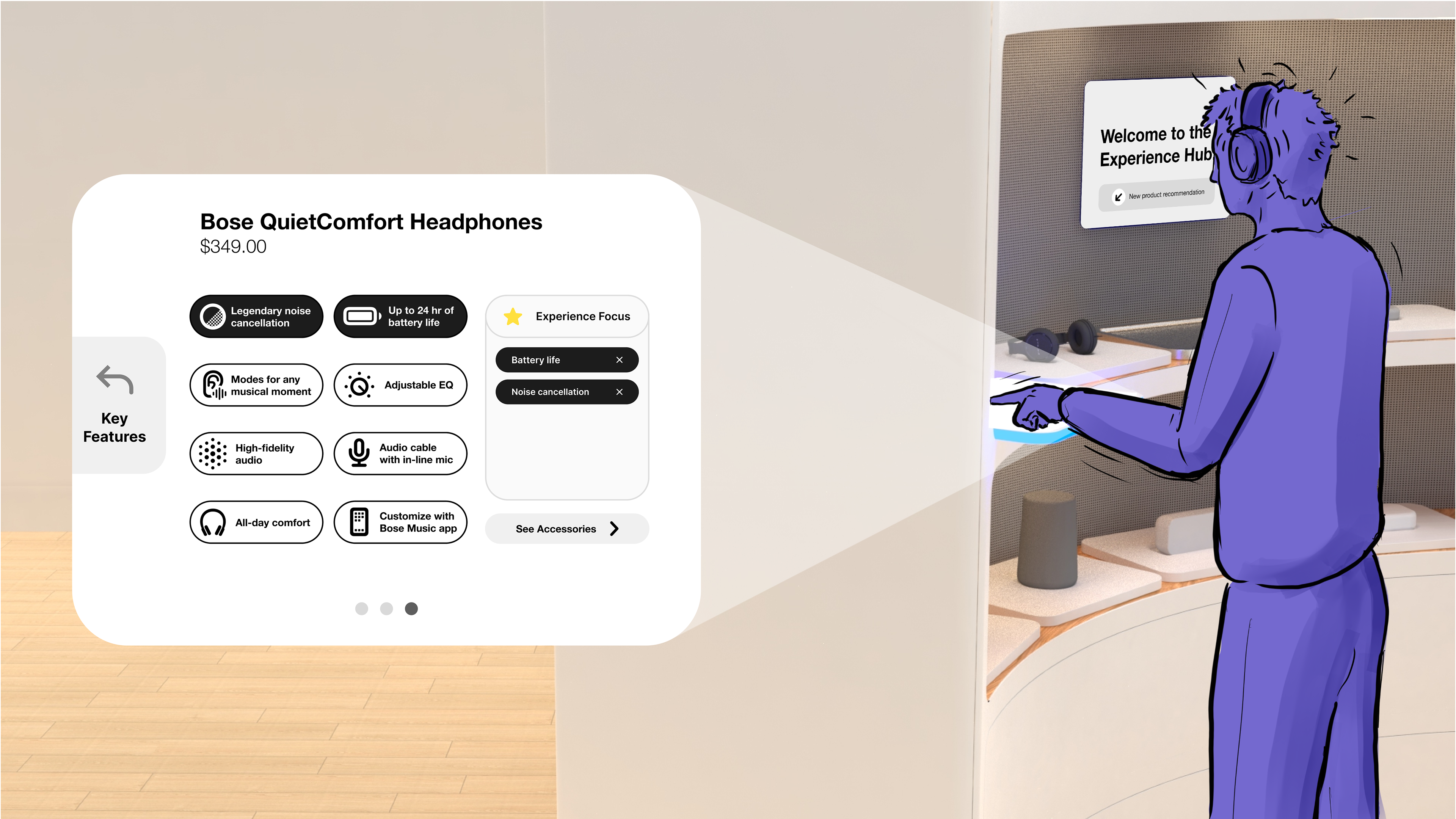 Rex selects his favorite features through Experience Focus