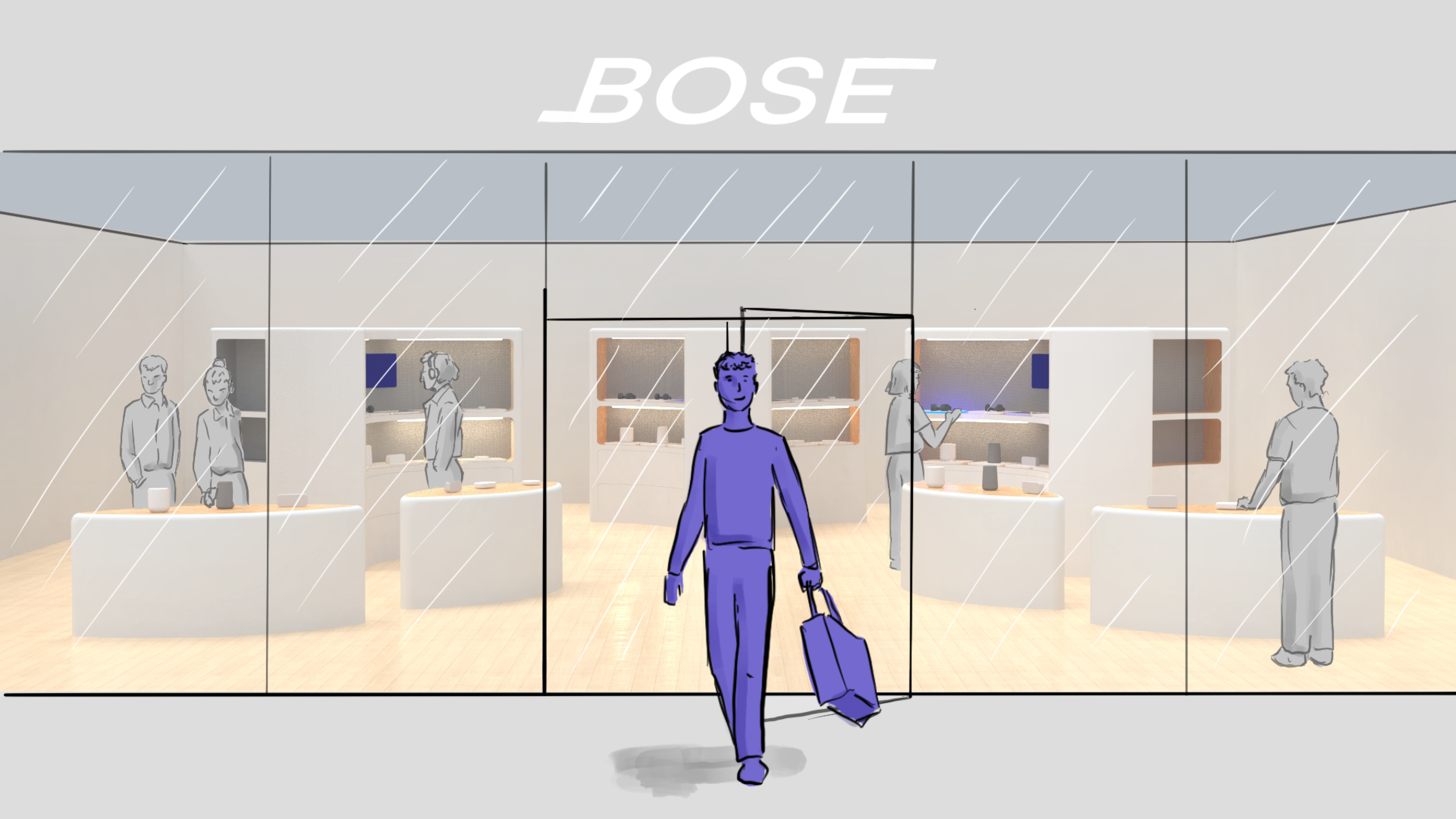 Rex leaves the store, satisfied with his purchase