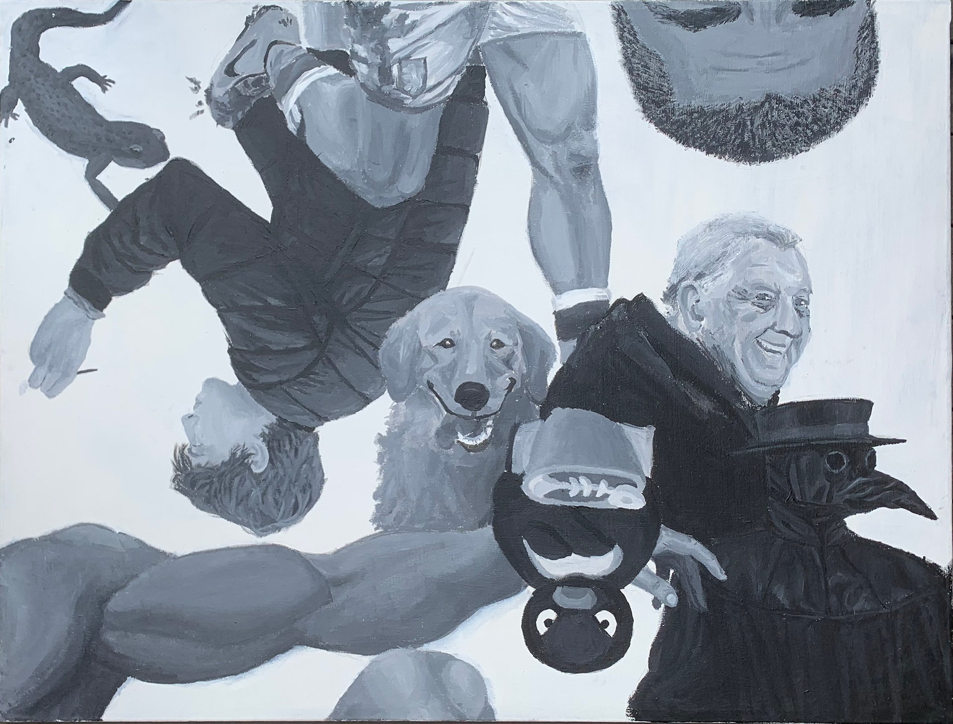 Upside down - Acrylic on Large Canvas