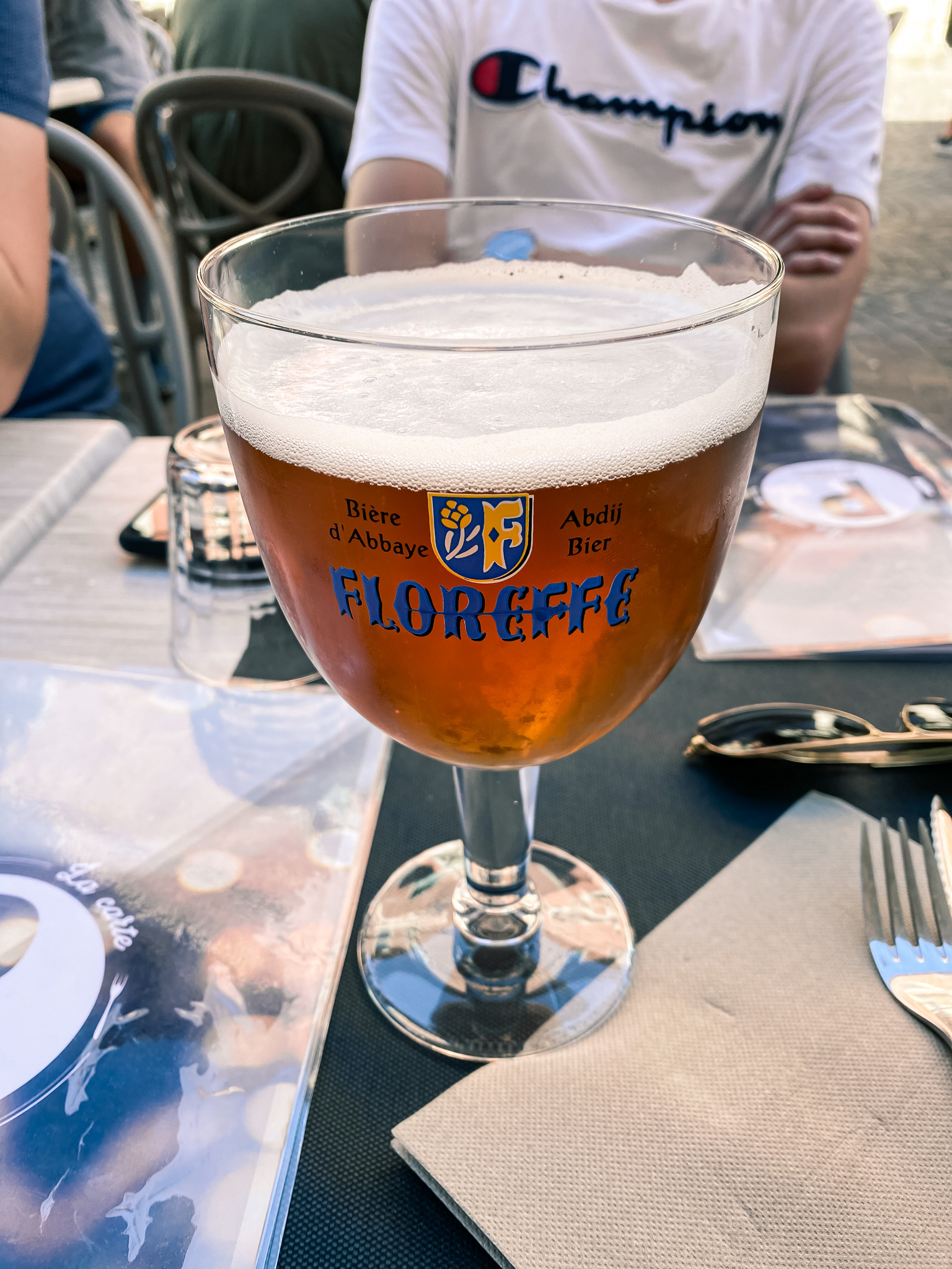 Cold refreshing Floreffe beer!