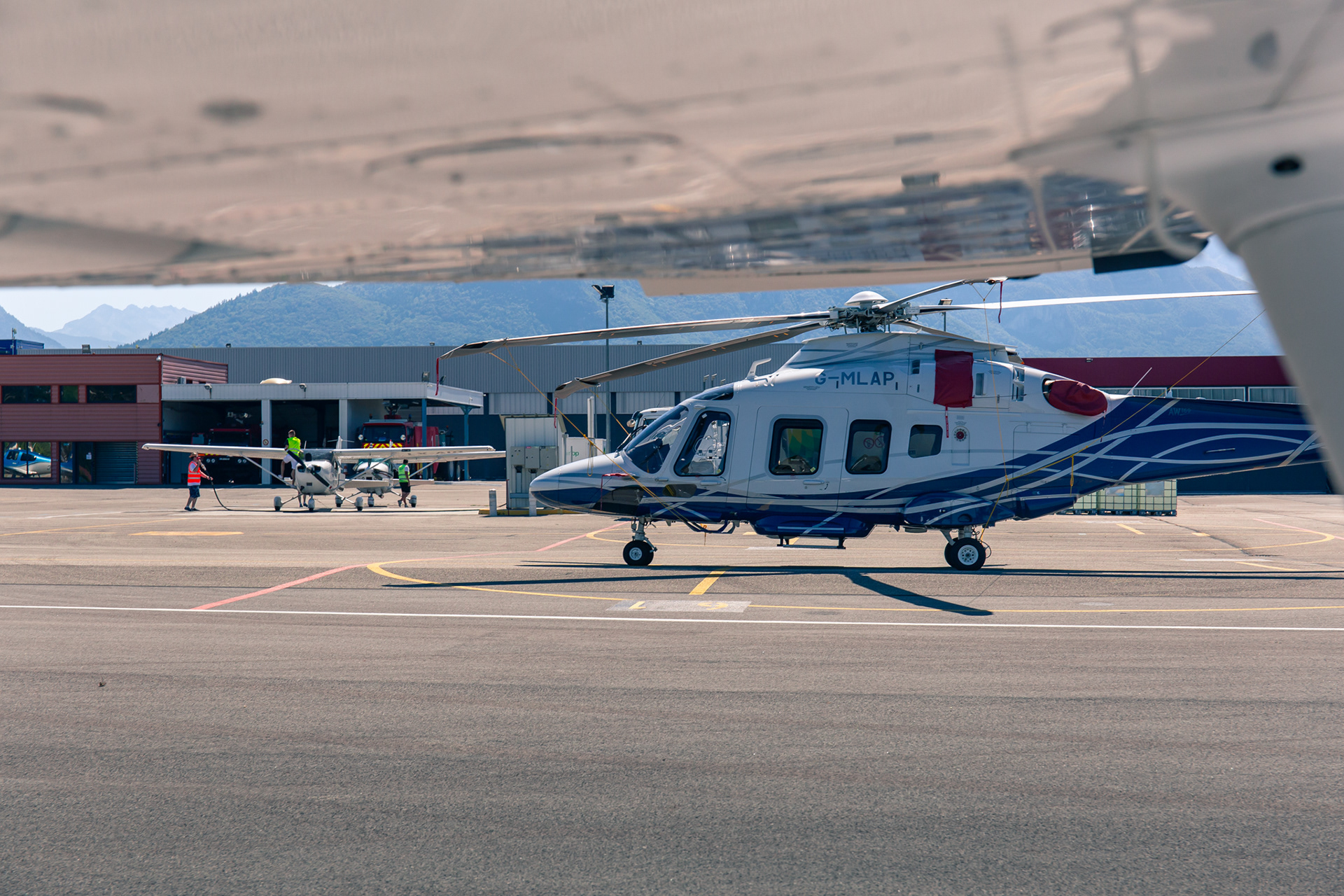Beautiful AW169 sitting on the tarmac.