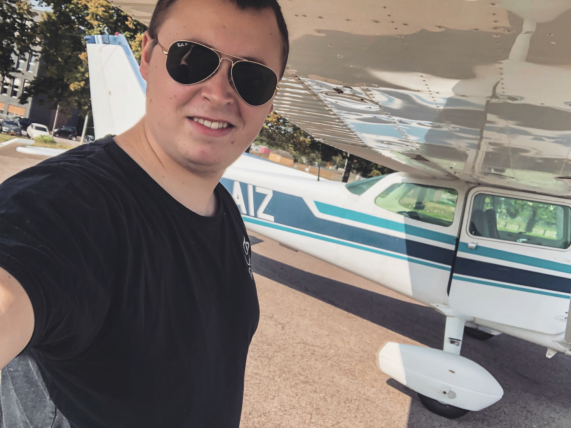 Lucky me minutes before my very first own take-off.