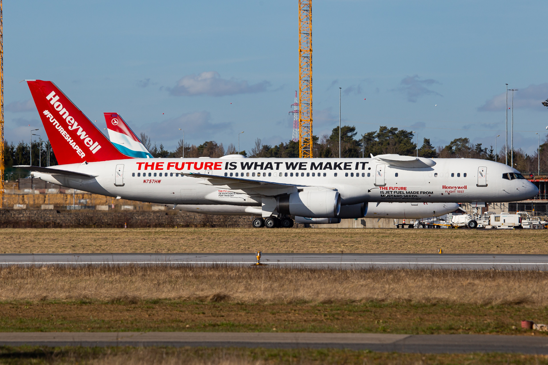 Seen here on TWY B1 during its taxi to P1.