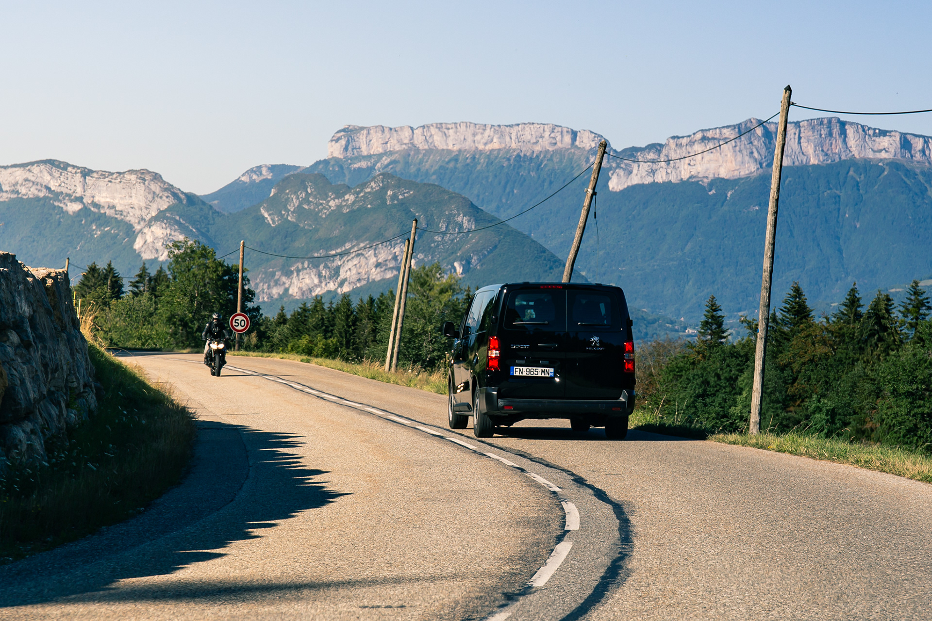 Views of the mountain roads around lake Annecy.