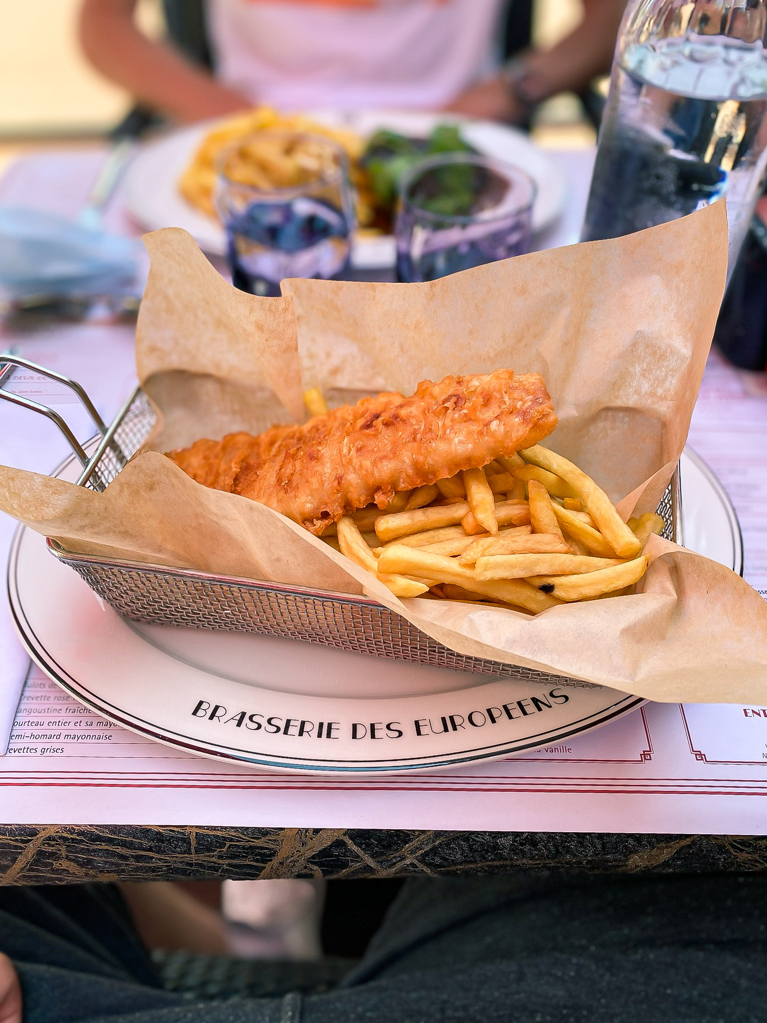 Keeping it simple; fish & chips for lunch.
