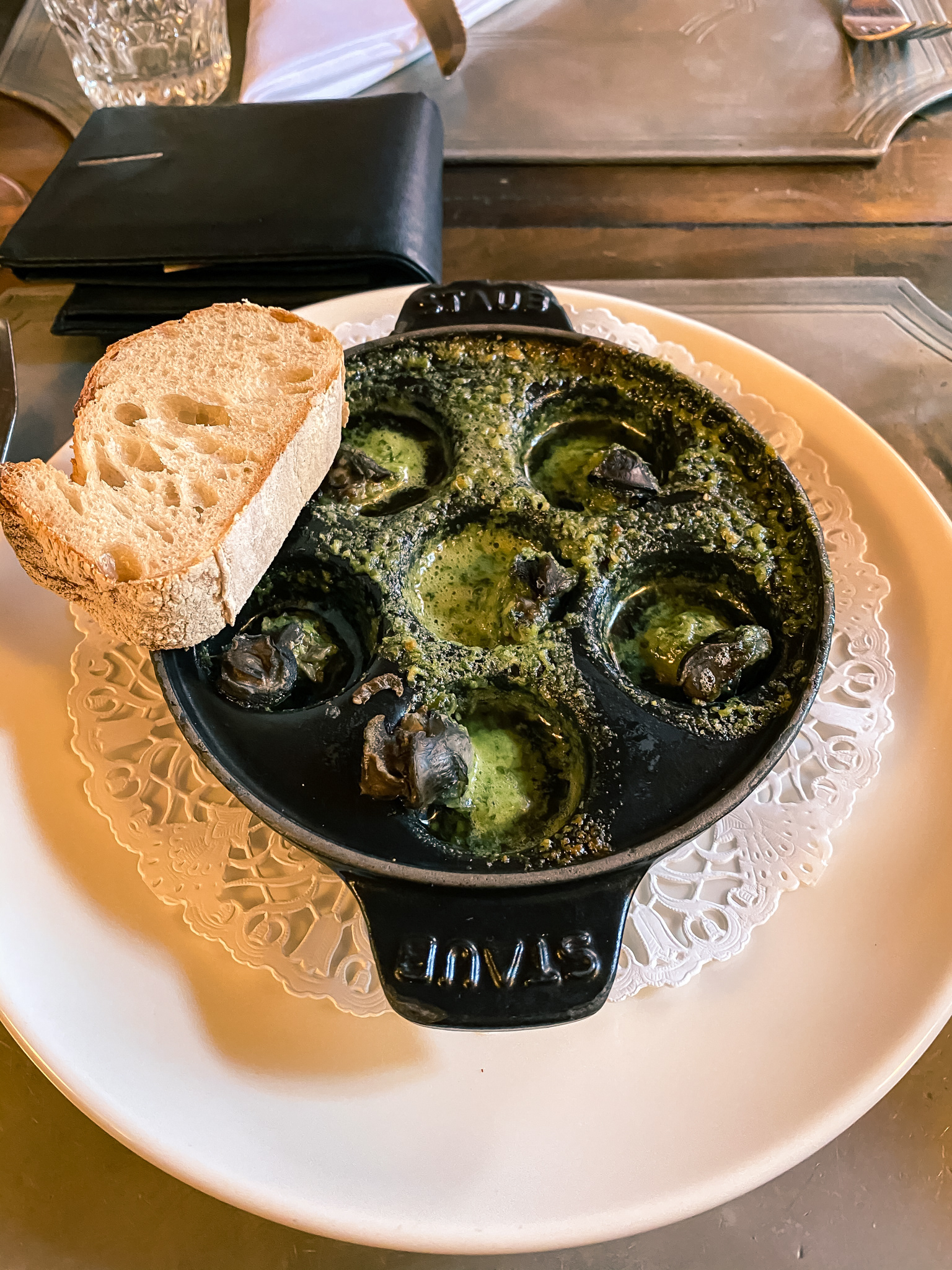 A dozen of snails as starter.