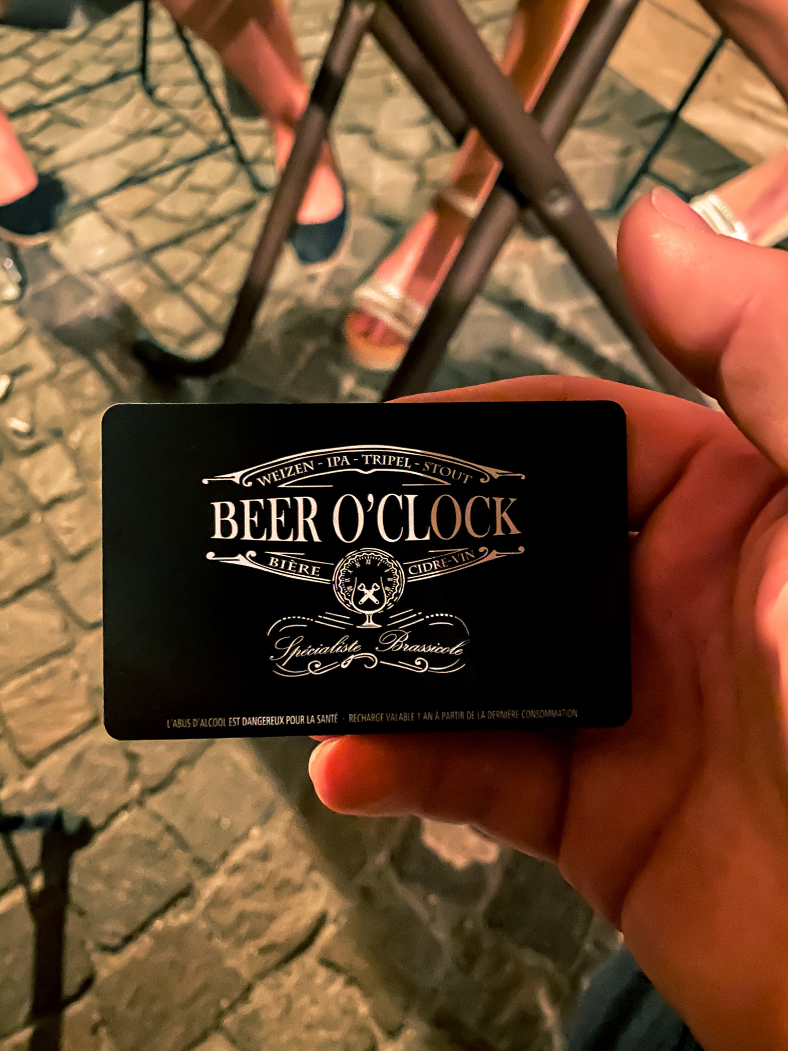 The "Beer o'clock" prepaid card.