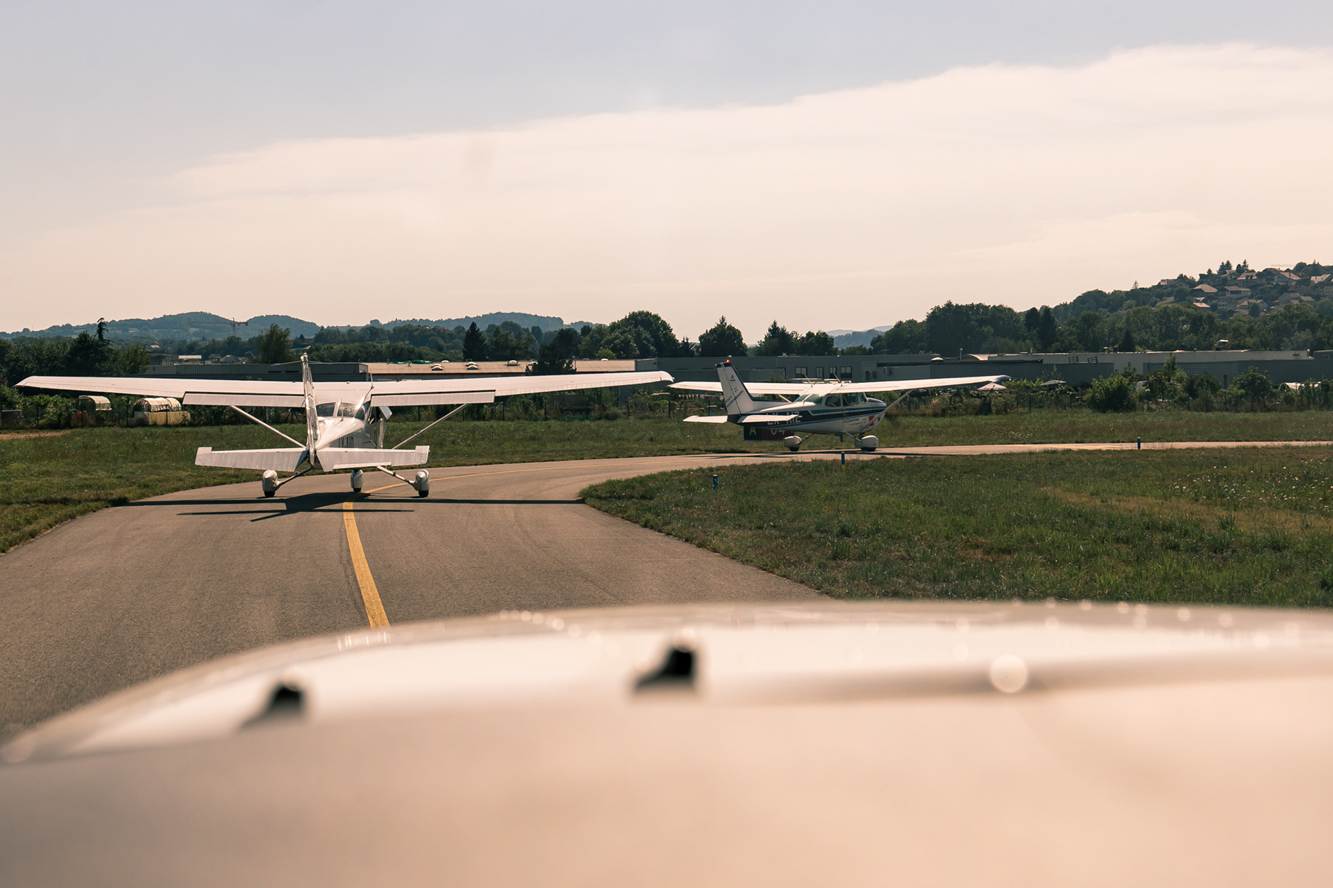 Lining up after our ground-checks.
