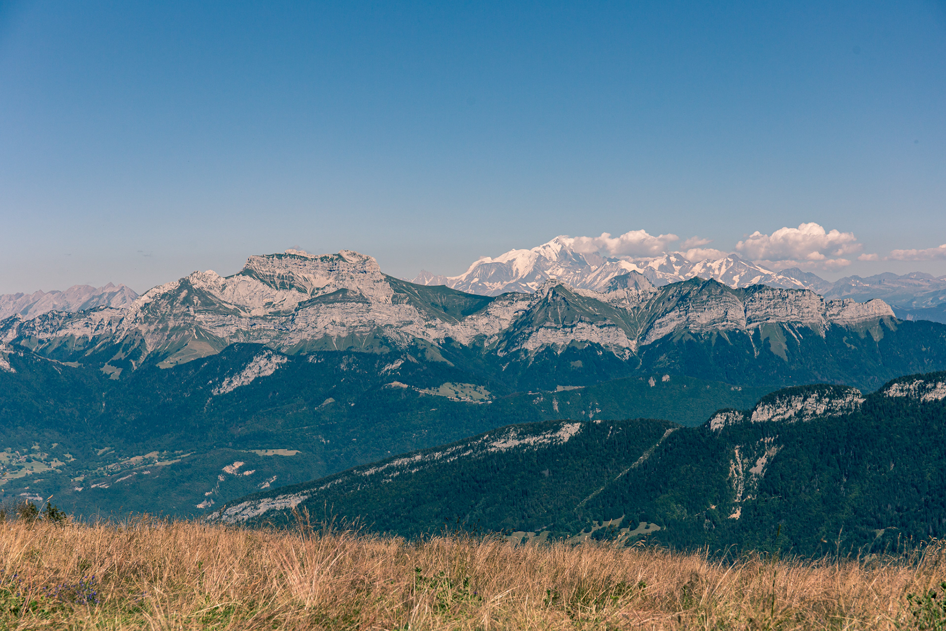 What a unique view onto Mont-Blanc.