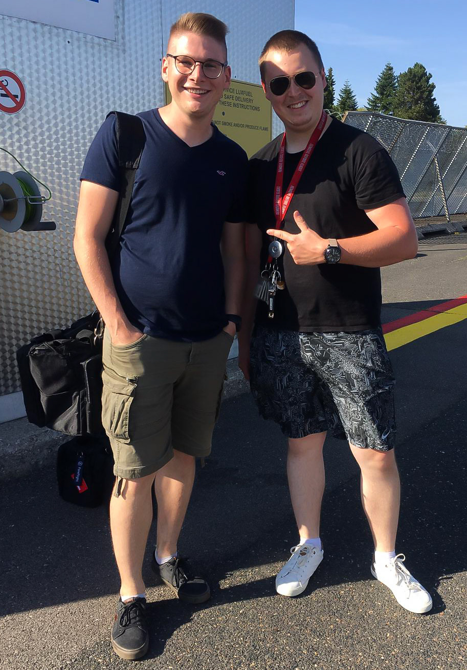 My buddy Gilles and I did our flight training together. Both happy pilots now!