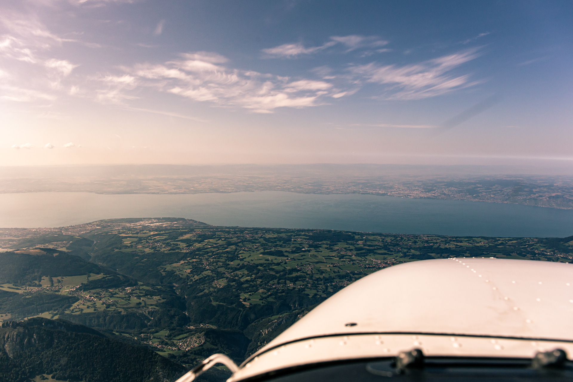 Lake Geneva ahead.