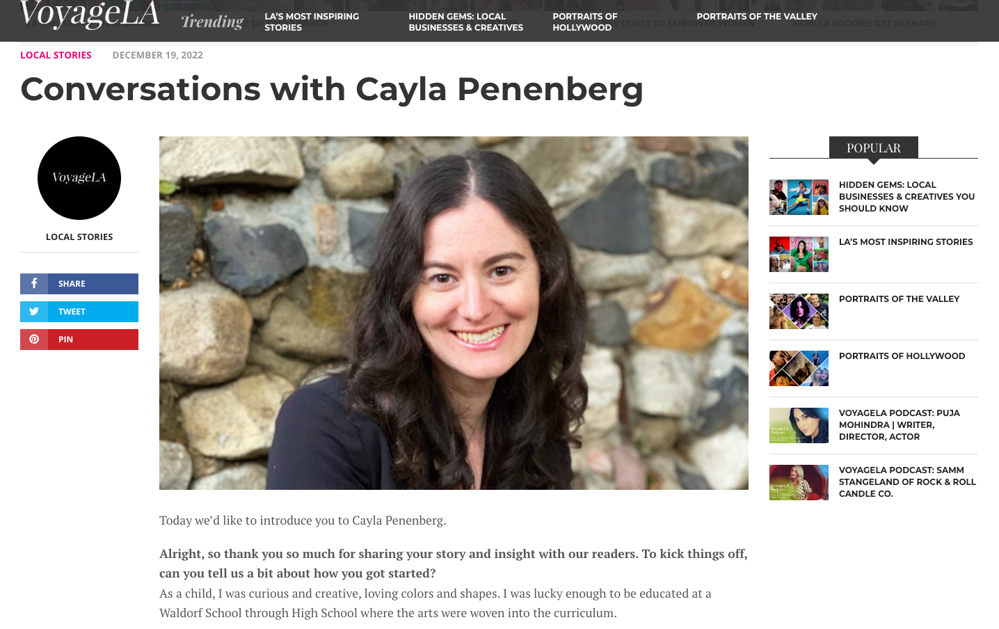 VoyageLA magazine feature