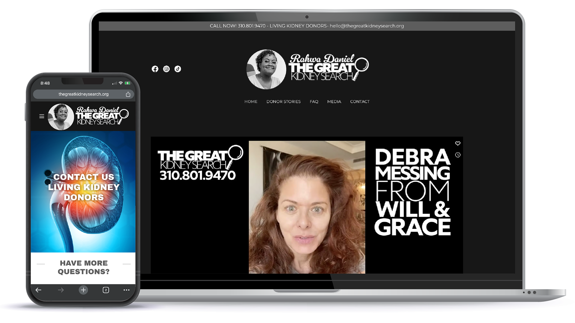 the great kidney search mobile and desktop website