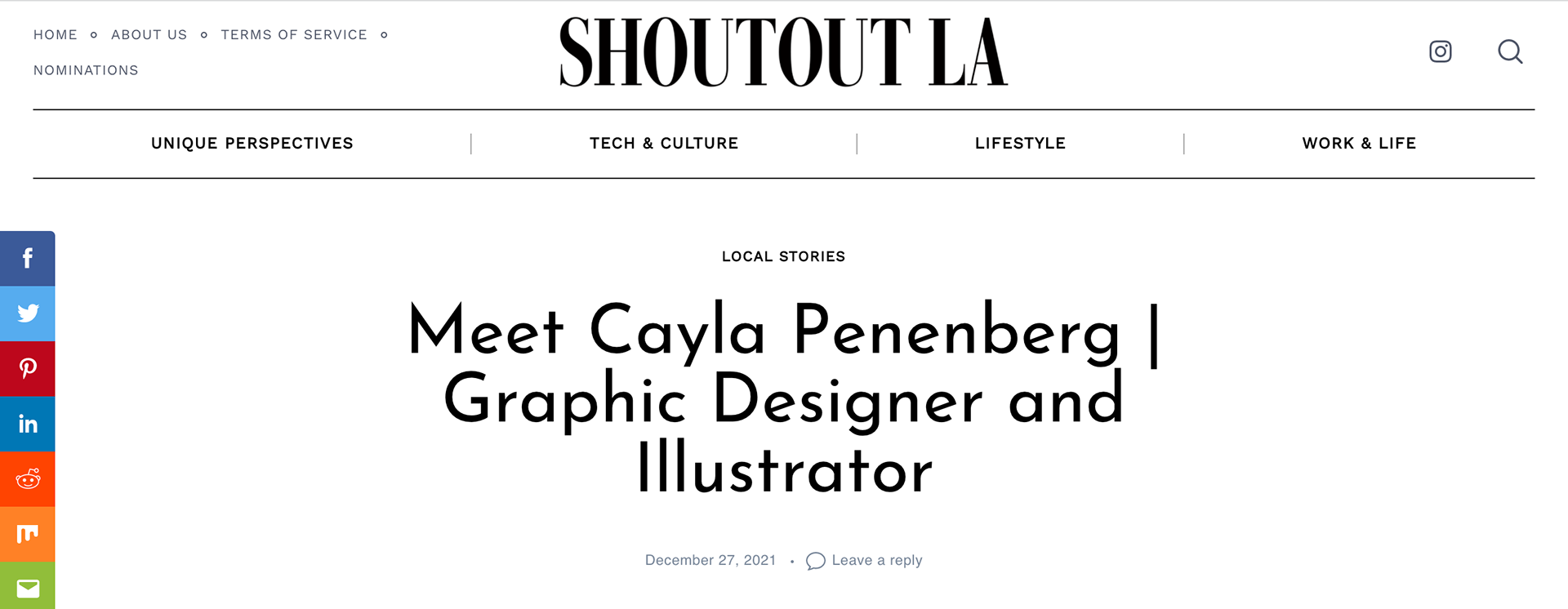 Shoutout LA magazine feature