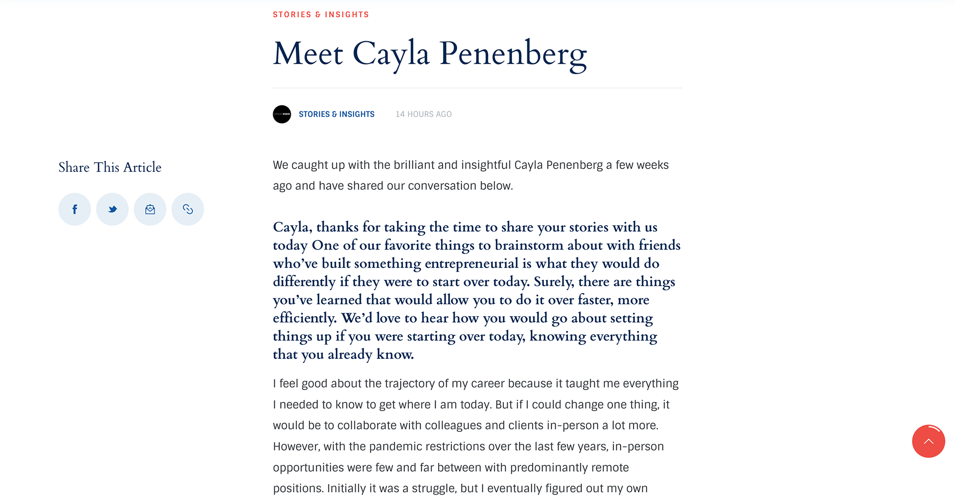 Meet Cayla Penenberg CanvasRebel magazine feature