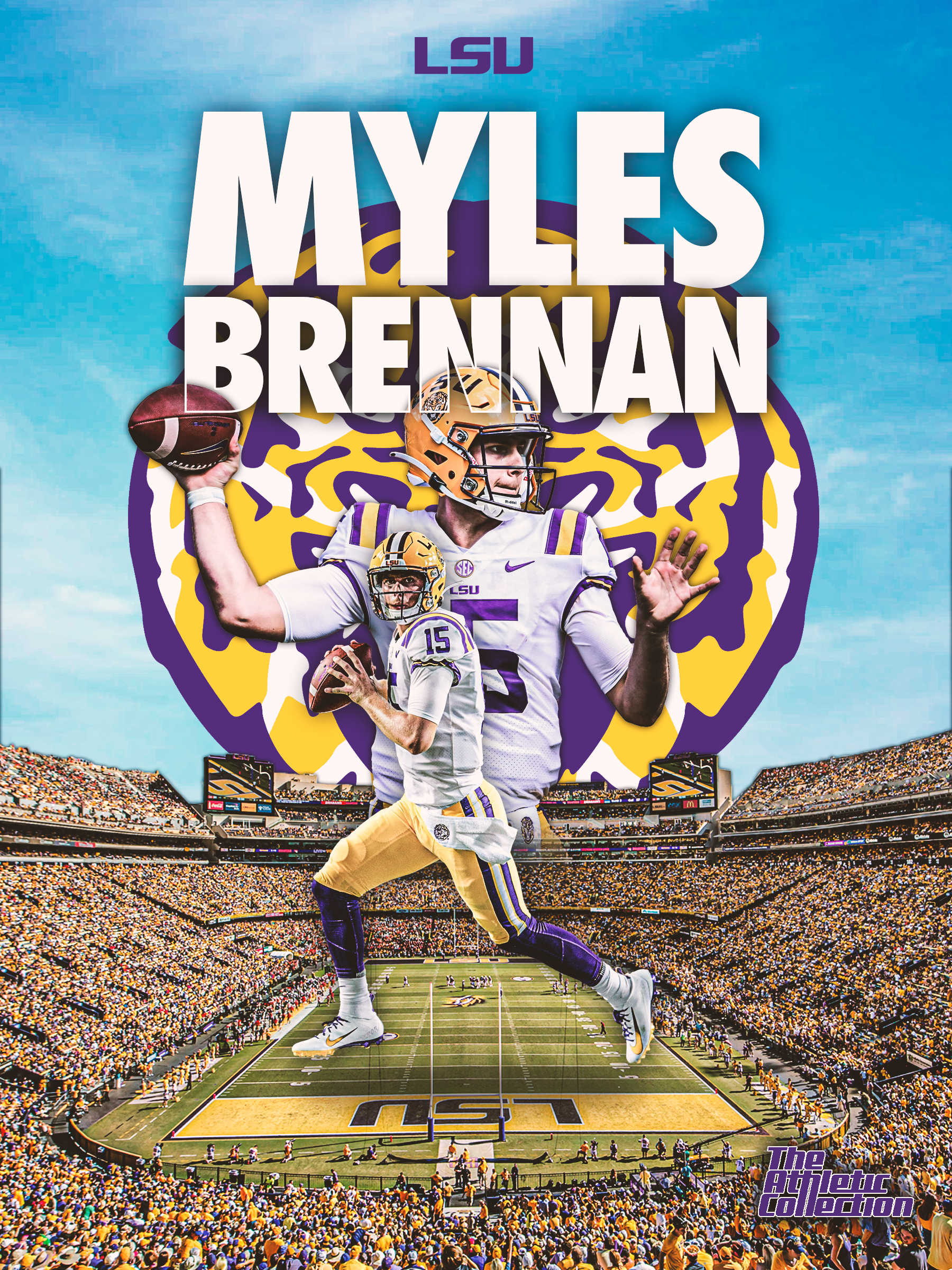 Poster Design for Myles Brennan - LSU Football Player - 18x24 in.