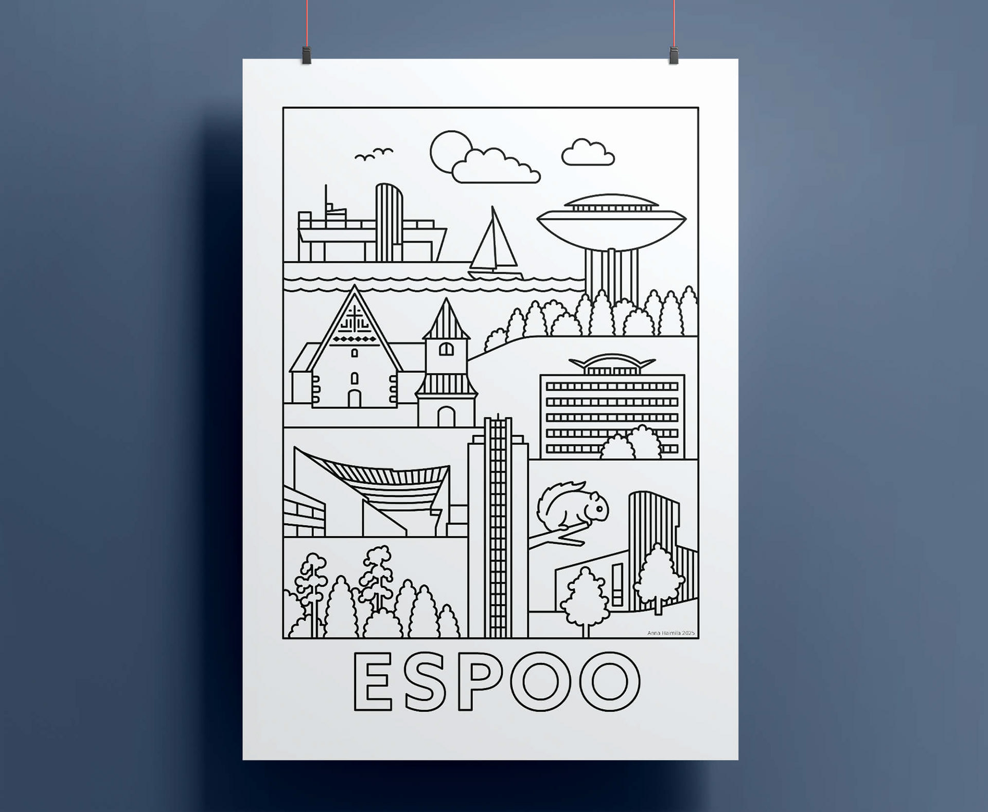 Espoo nähtävyydet juliste