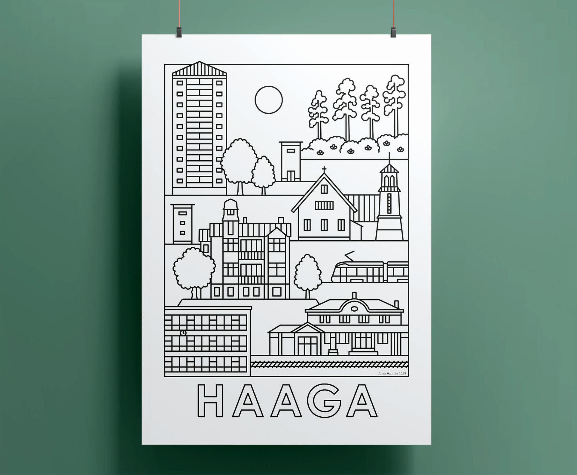 Haaga nähtävyydet Anna Haimila Graphics