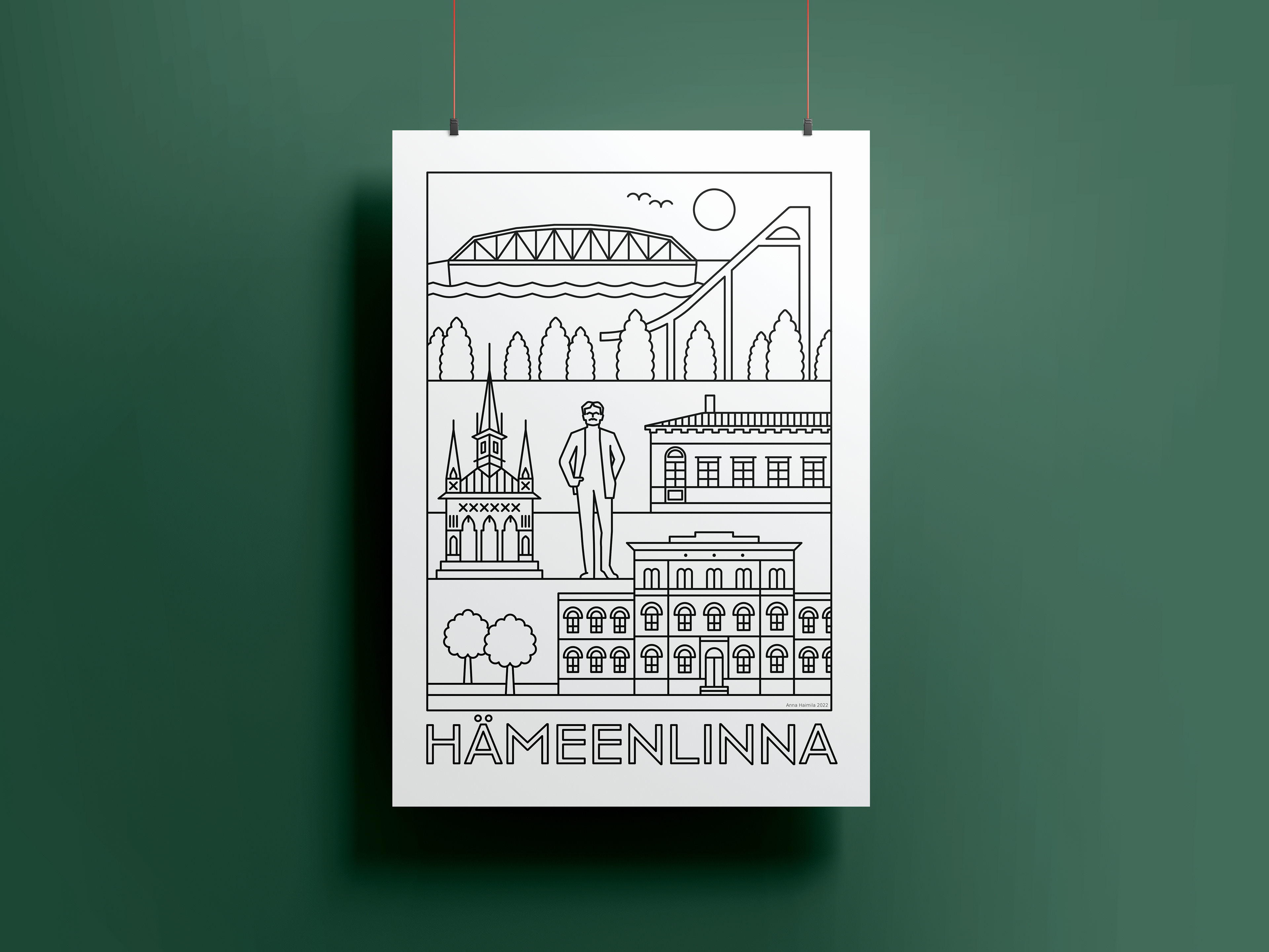 Hämeenlinna juliste, Anna Haimila Graphics