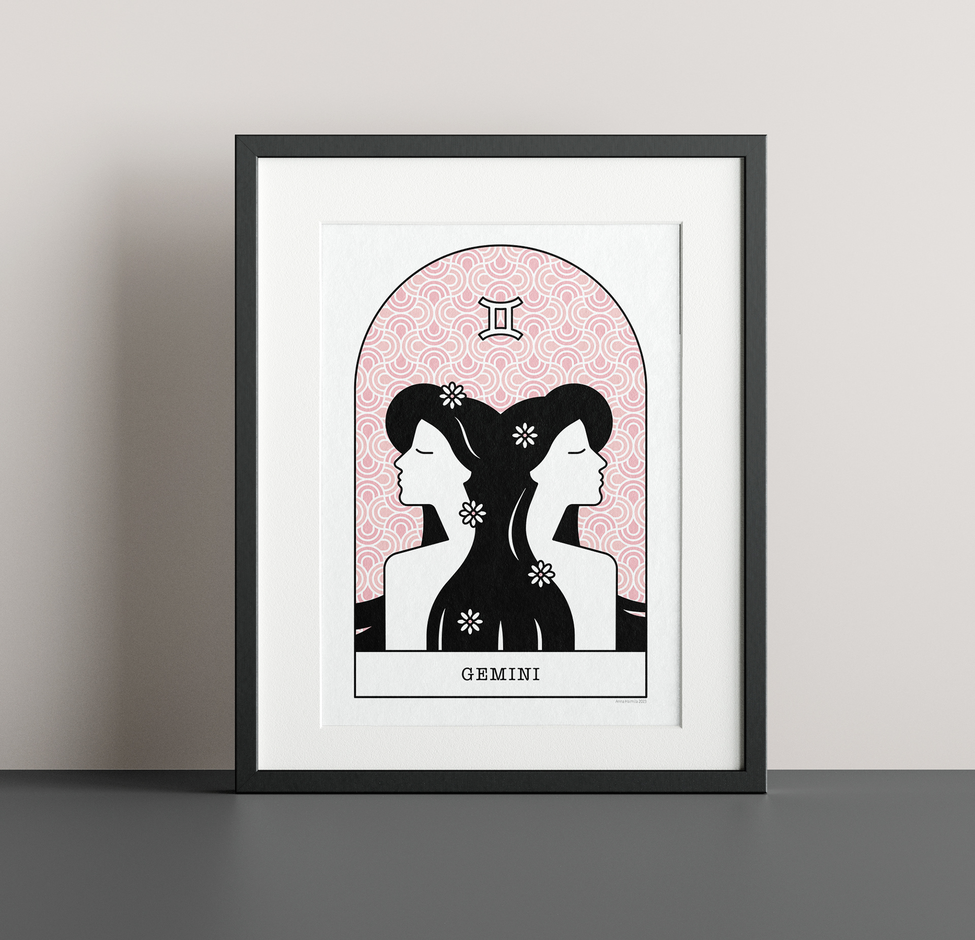 Kaksonen Gemini horoskooppijuliste Anna Haimila Graphics