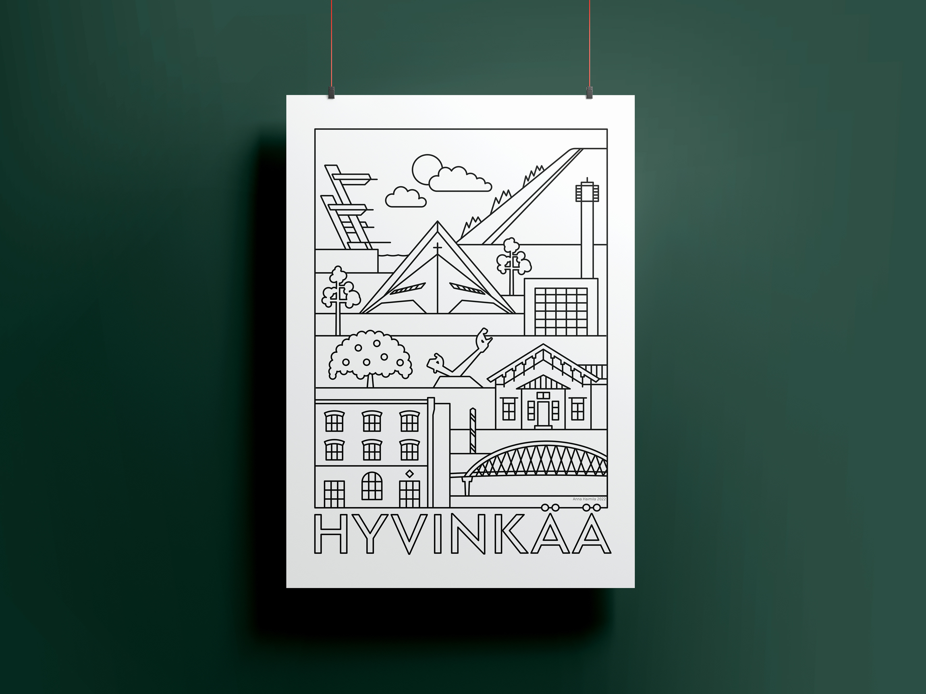 Hyvinkää juliste, Anna Haimila Graphics