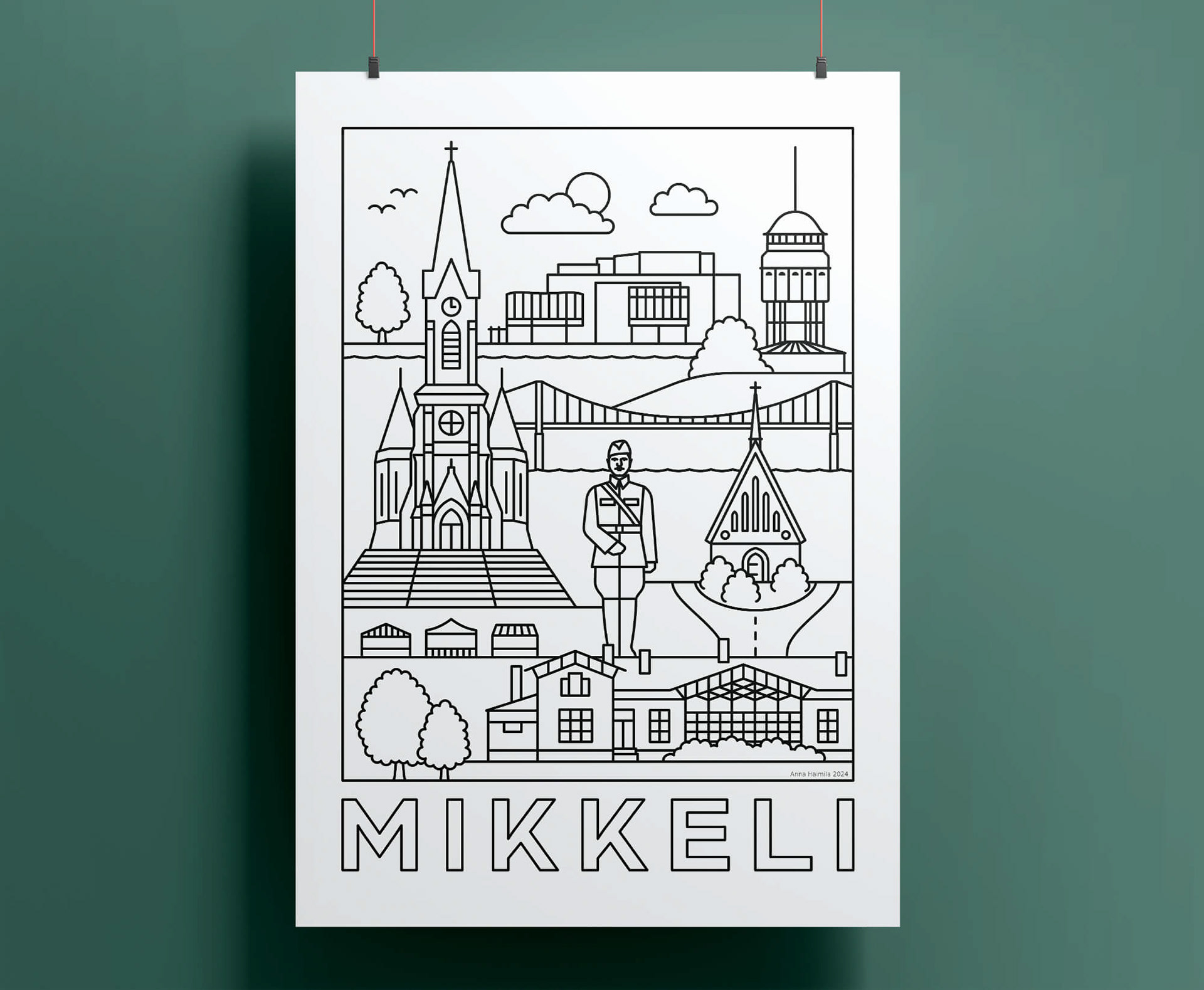 Mikkeli juliste Anna Haimila Graphics